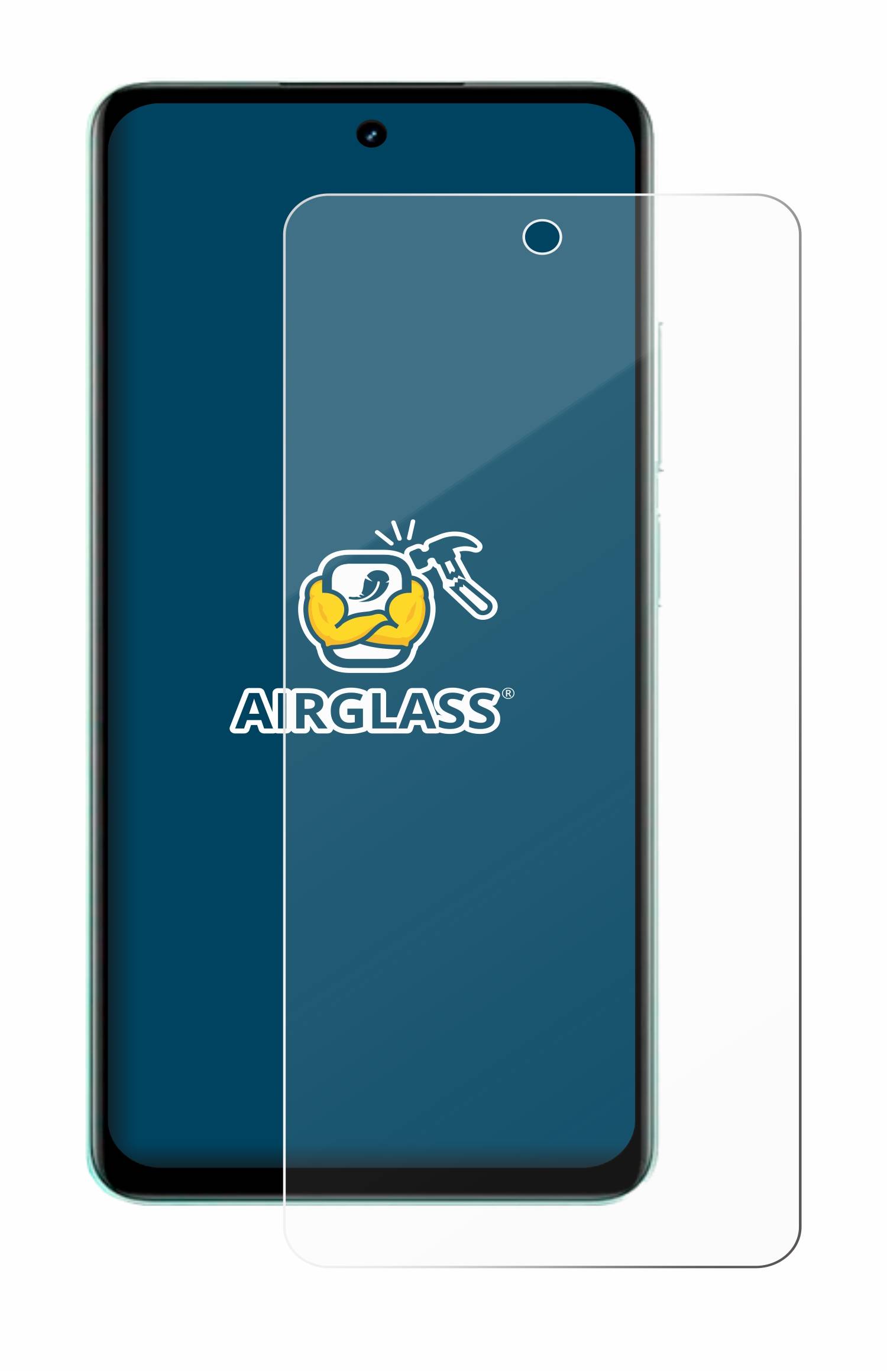 BROTECT AirGlass Flexible Schutz Glas Folie für realme C67 4G Klar Transparent