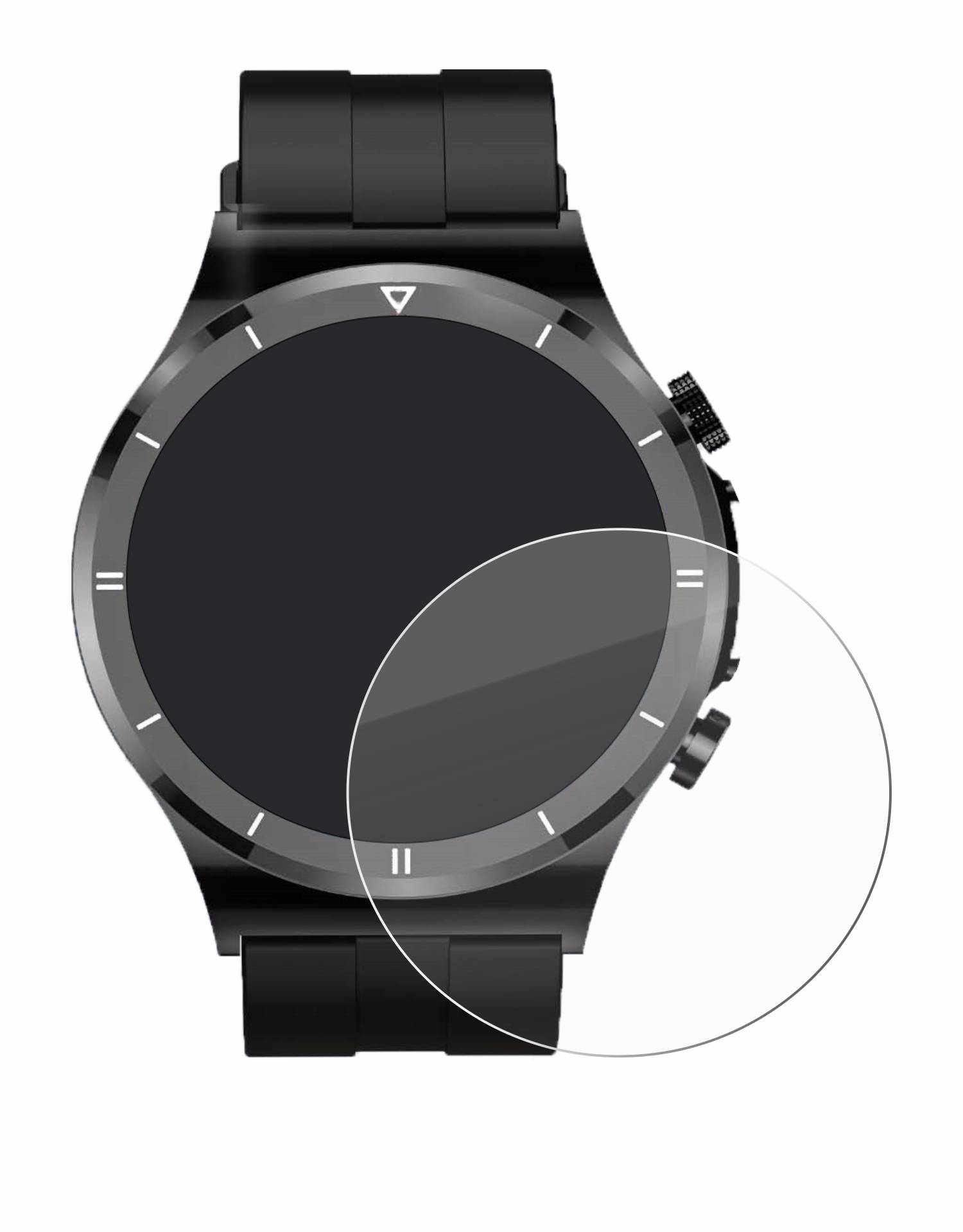 BROTECT AirGlass Glas Panzer-Folie für Sanorum Smartwatch 1.39 - Schutzglas