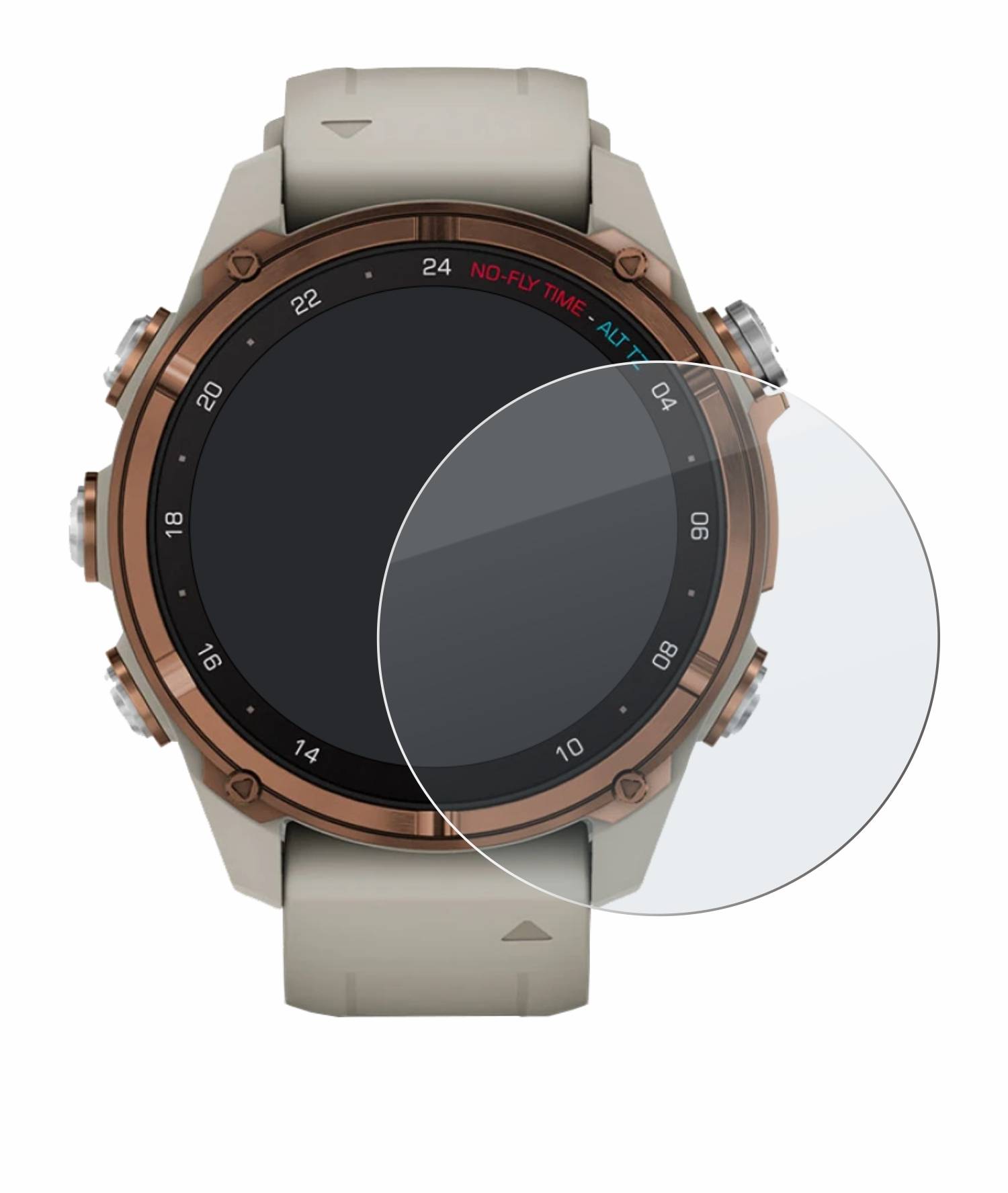 upscreen Hybrid Glas Matt Panzer-Folie für Garmin Descent Mk3 (43 mm)
