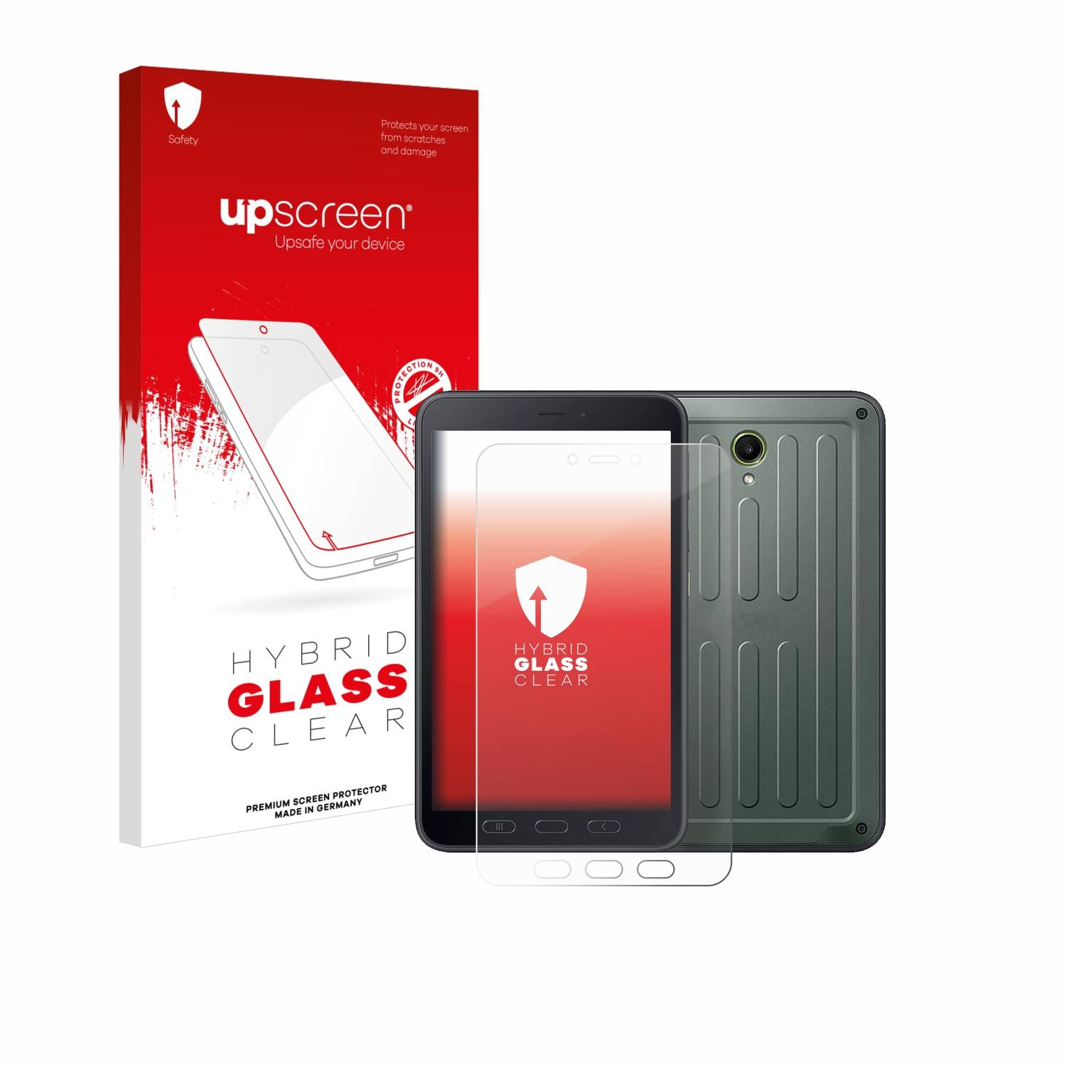 upscreen Hybrid Glas Panzer-Folie für Samsung Galaxy Tab Active 5 (Hochformat)