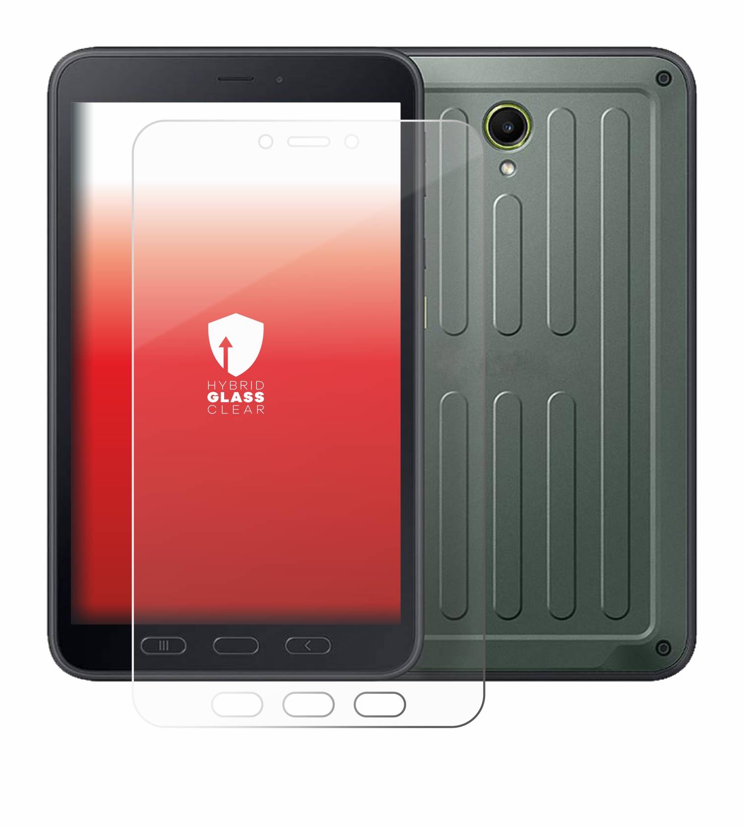 upscreen Hybrid Glas Panzer-Folie für Samsung Galaxy Tab Active 5 (Hochformat)