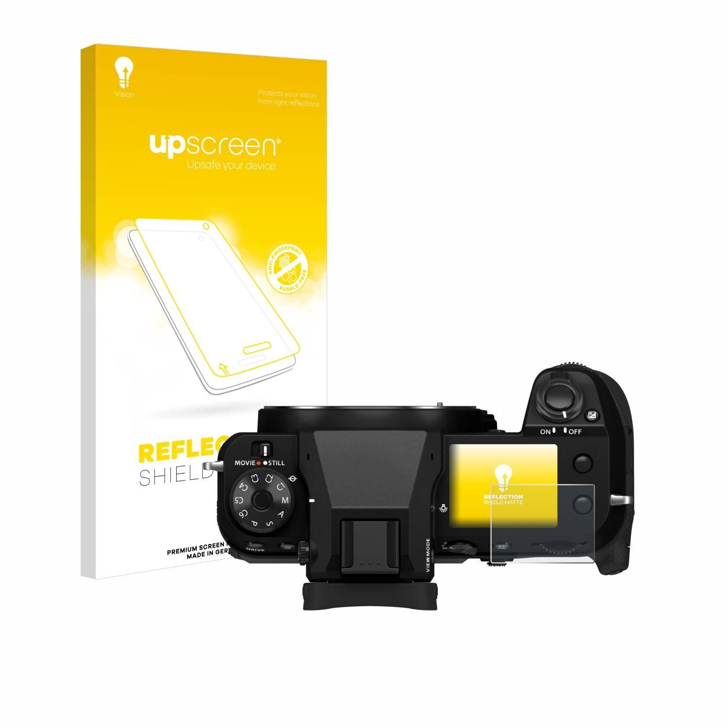 upscreen Schutzfolie für Fujifilm GFX100S II (Schulterdisplay) Folie Matt Entspiegelt Anti-Reflex
