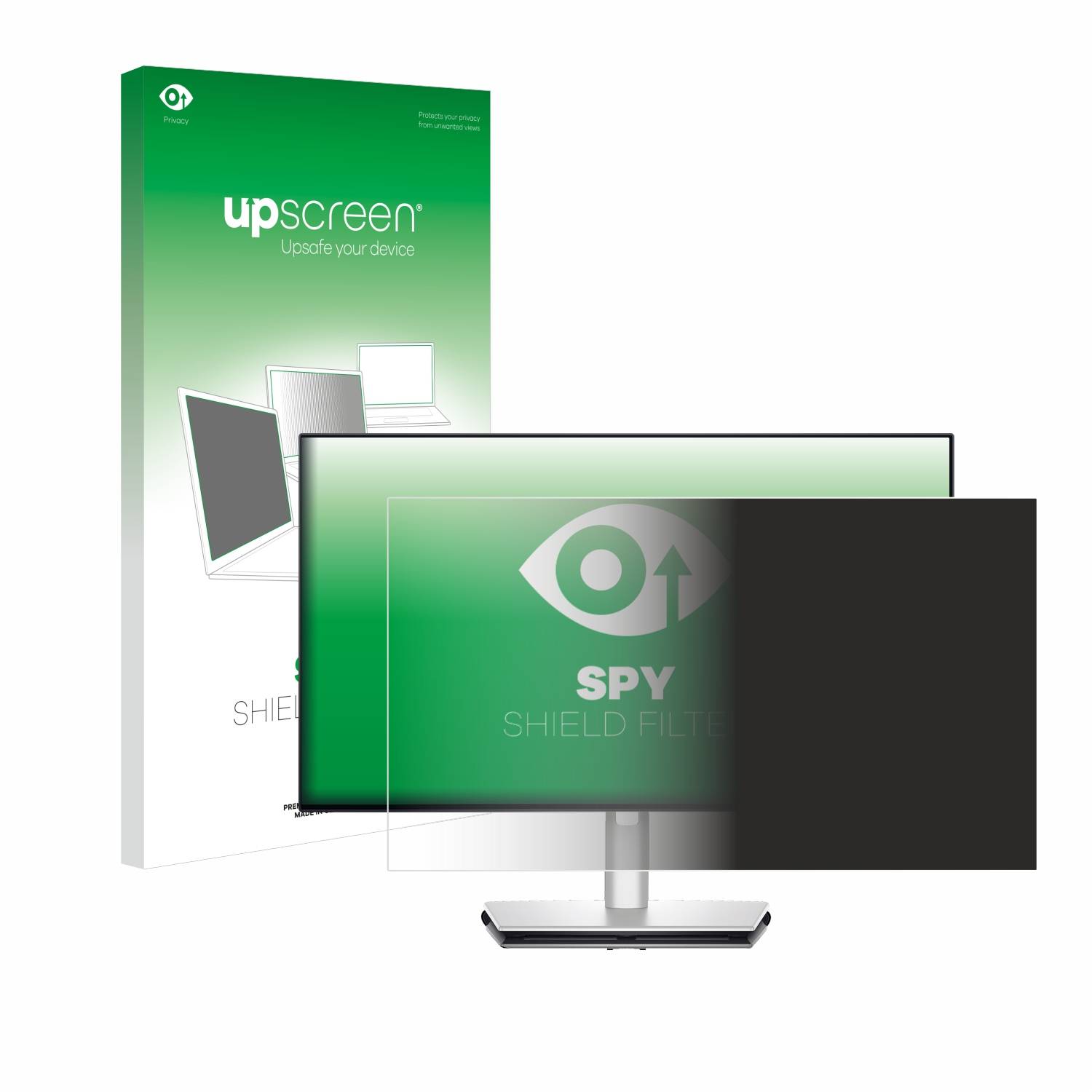 upscreen Blickschutzfilter für Dell U2424HE Blaulichtfilter Sichtschutz Privacy Anti Spy abnehmbar