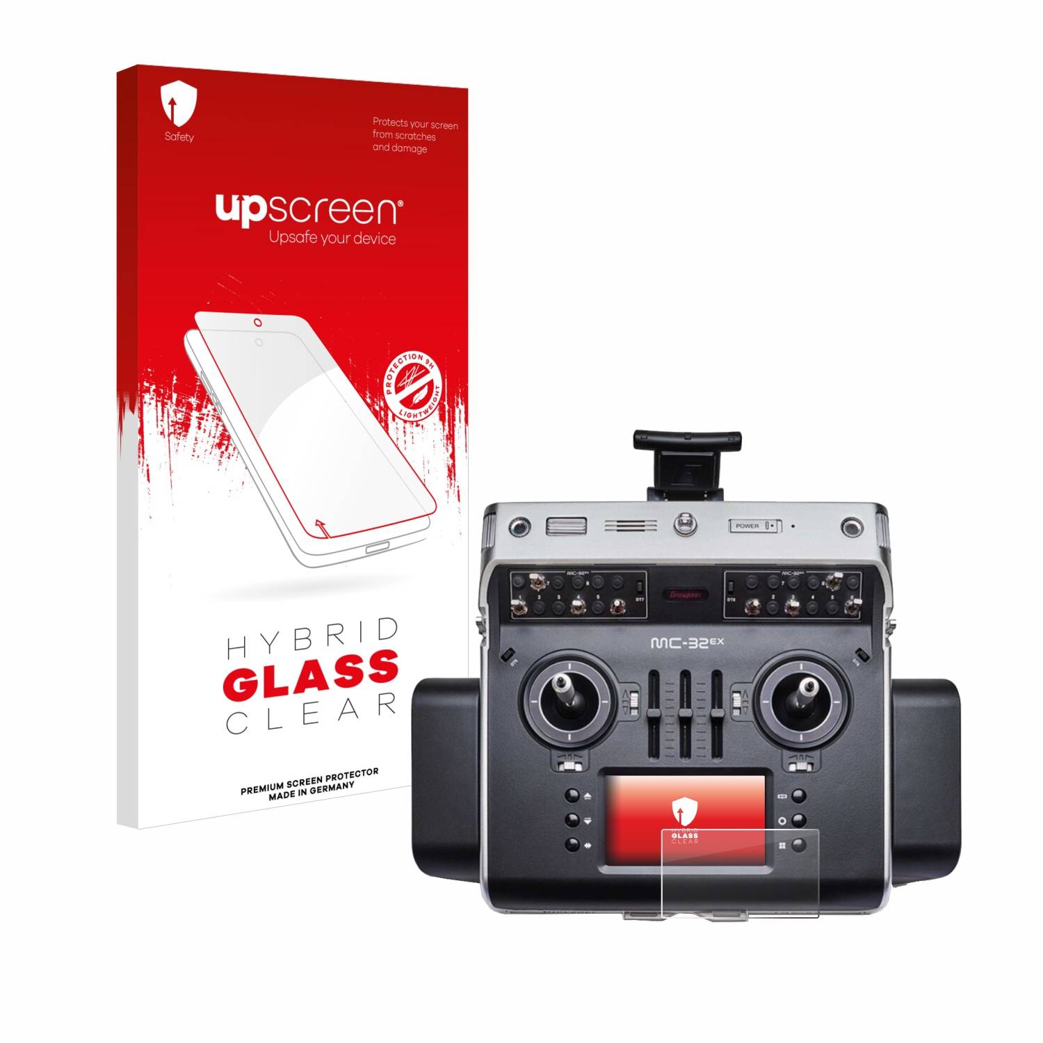 upscreen Flexible Schutz Glas Folie für Graupner MC-32ex Schutzglas 9H Hybridglas Klar