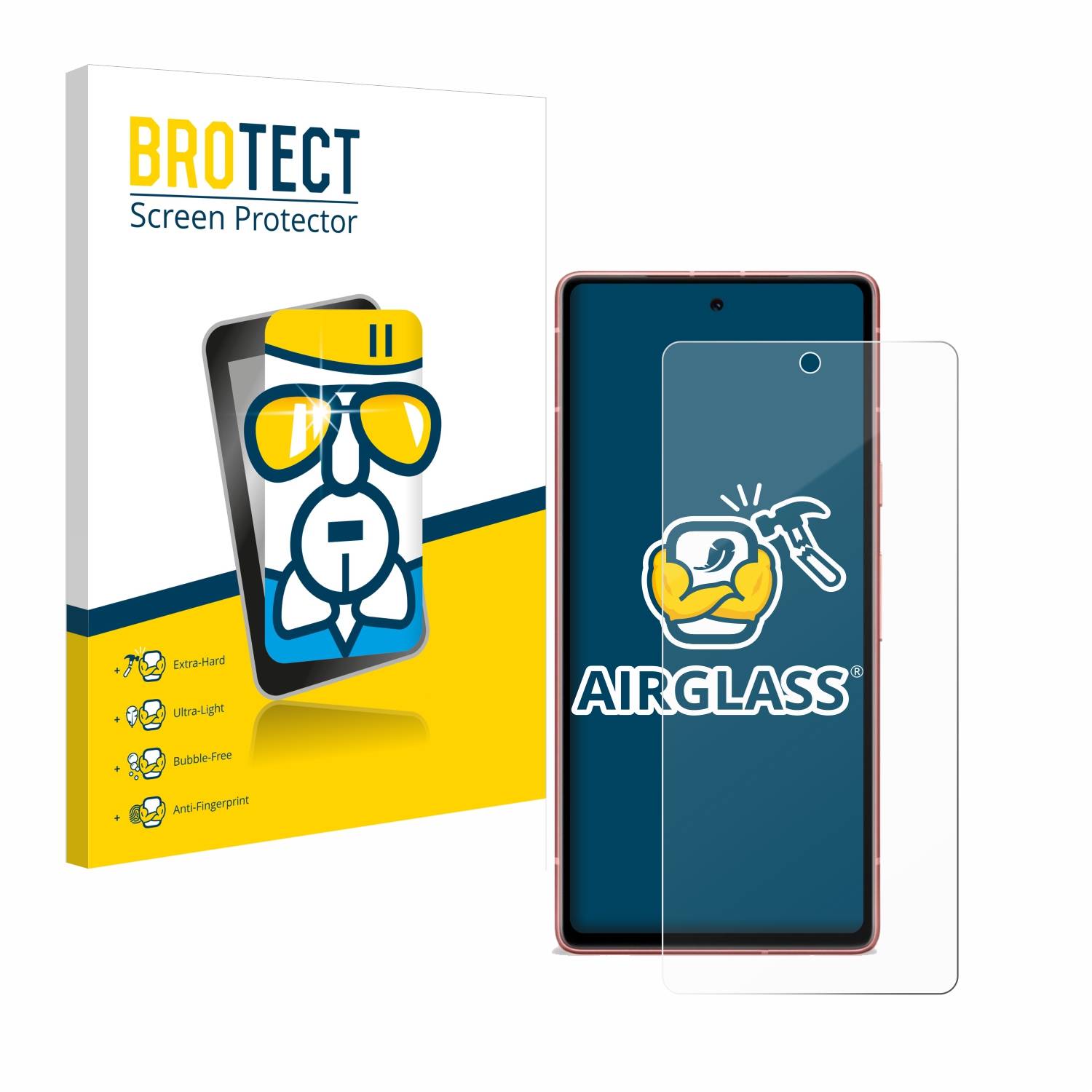 BROTECT AirGlass Glas Schutz-Folie für Google Pixel 7a - Schutzglas