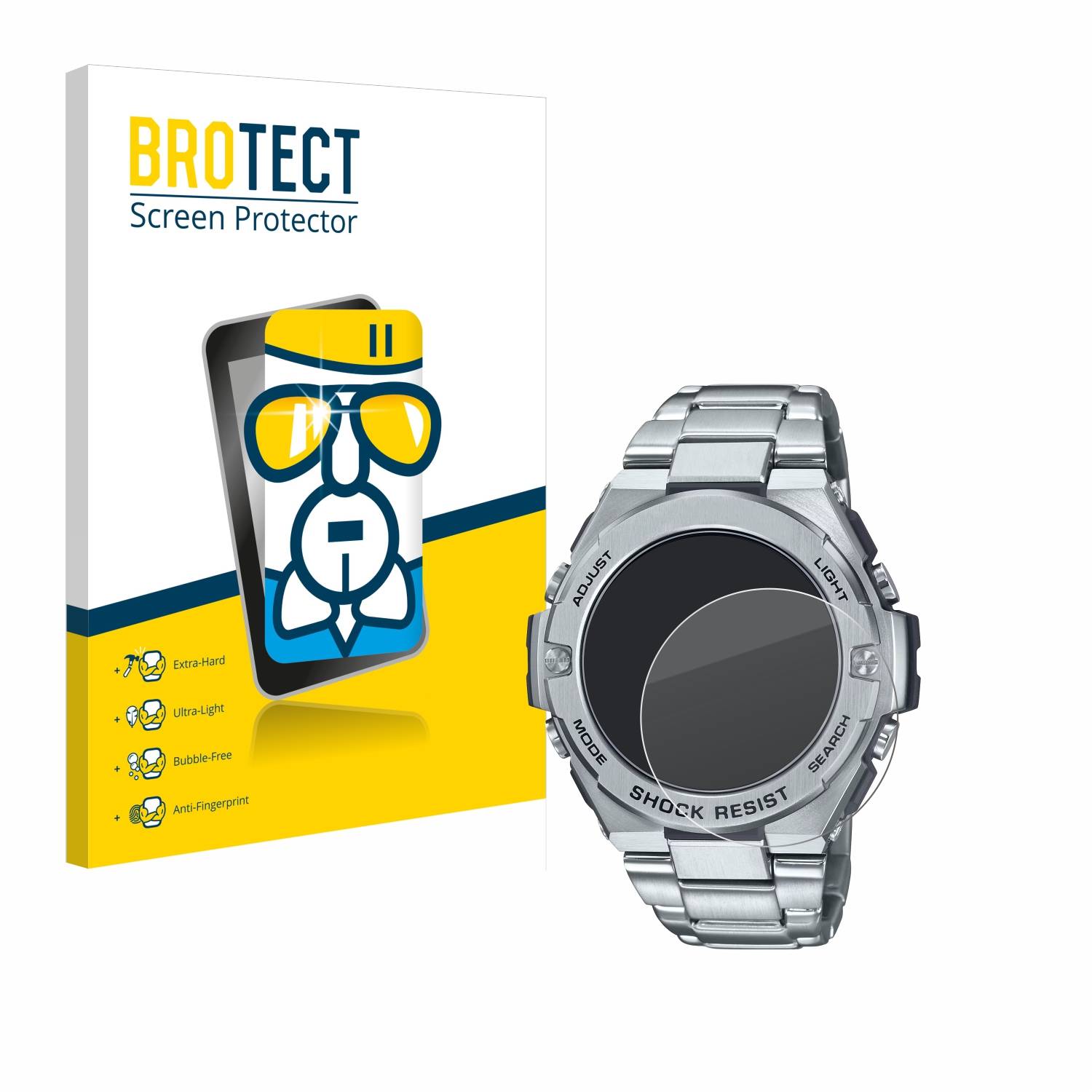 BROTECT AirGlass Glas Panzer-Folie für Casio G-Shock GST-B500D-1A - Schutzglas