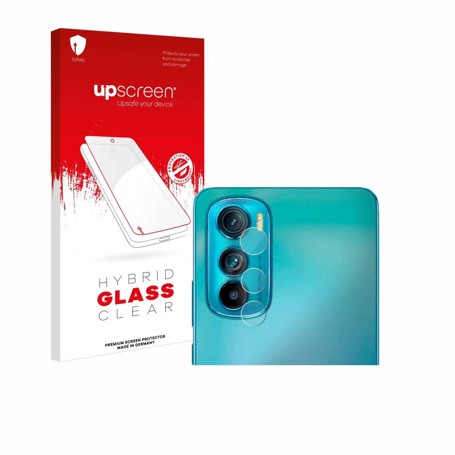 upscreen Hybrid Glas Schutz-Folie für Motorola Edge 30 (NUR Kameraschutz)