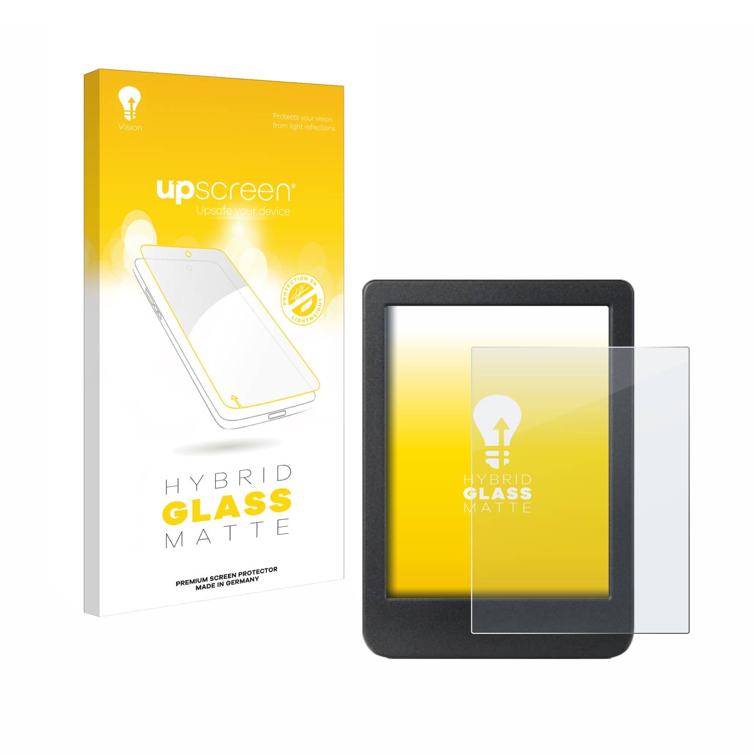 upscreen Hybrid Glas Matt Schutz-Folie für Kobo Clara BW