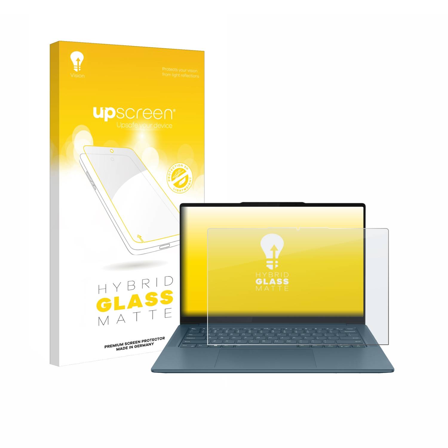 upscreen Hybrid Glas Matt Schutz-Folie für Lenovo Yoga Pro 7i Gen 9 14