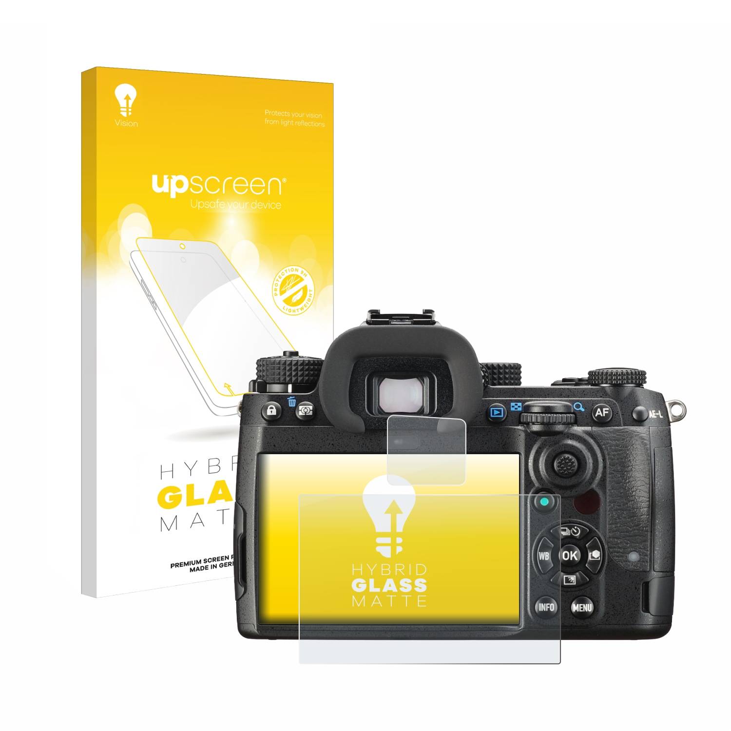 upscreen Flexible Schutz Glas Folie für Pentax K-3 Mark III Schutzglas 9H Hybridglas Matt Entspiegelt