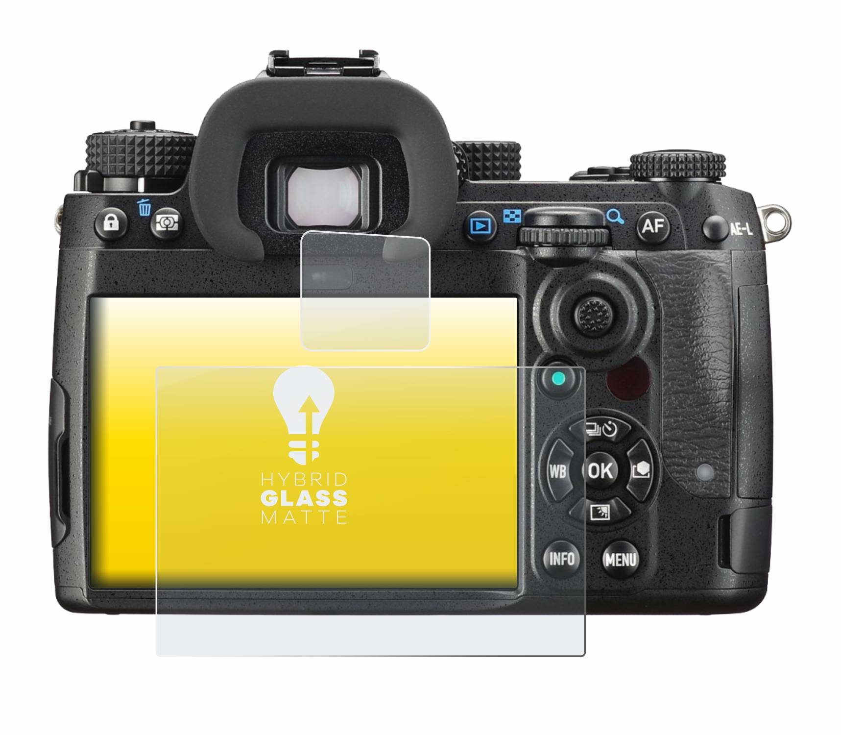 upscreen Flexible Schutz Glas Folie für Pentax K-3 Mark III Schutzglas 9H Hybridglas Matt Entspiegelt