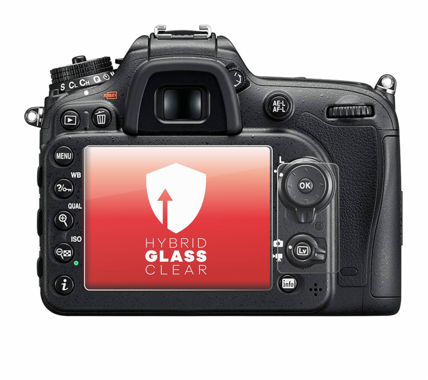upscreen Flexible Schutz Glas Folie für Nikon D7200 Schutzglas 9H Hybridglas Klar