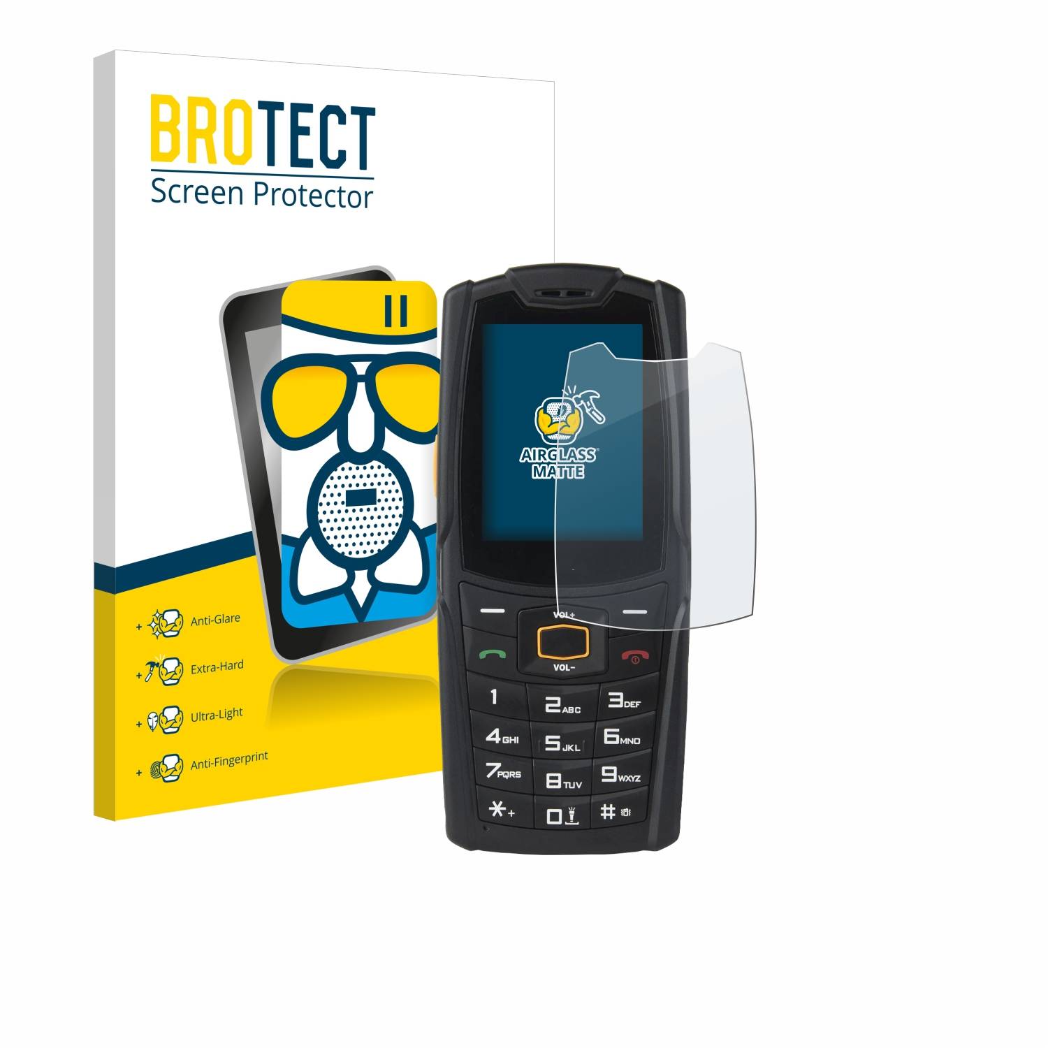 BROTECT AirGlass Flexible Schutz Glas Folie für AGM M6 Matt Entspiegelt