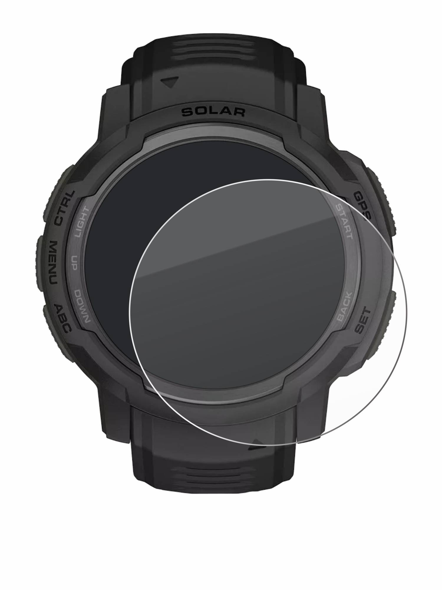 upscreen Hybrid Glas Schutz-Folie für Garmin Instinct Crossover Solar