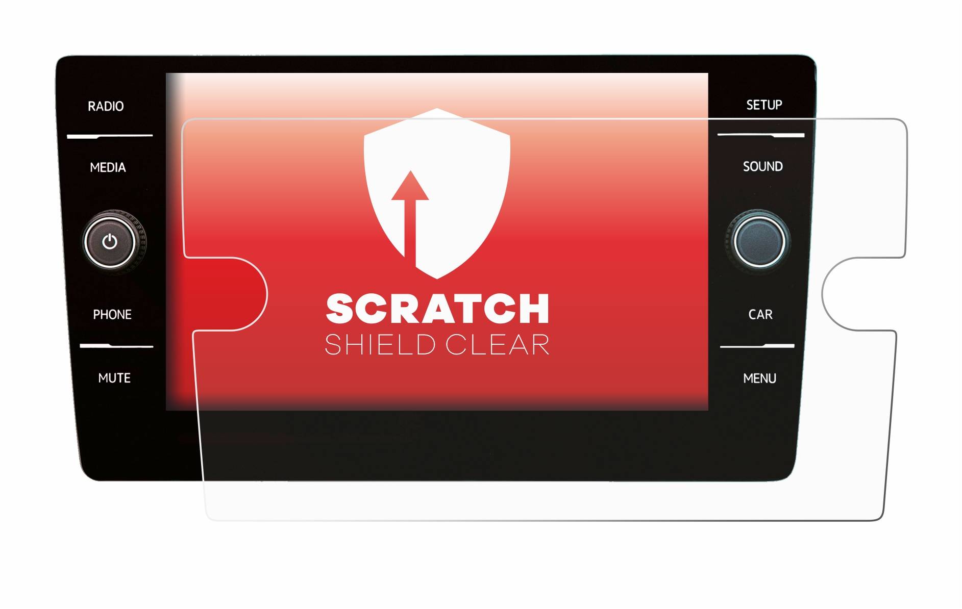 upscreen Scratch Shield Schutzfolie für Volkswagen Golf 7 2019 Discover Media 8