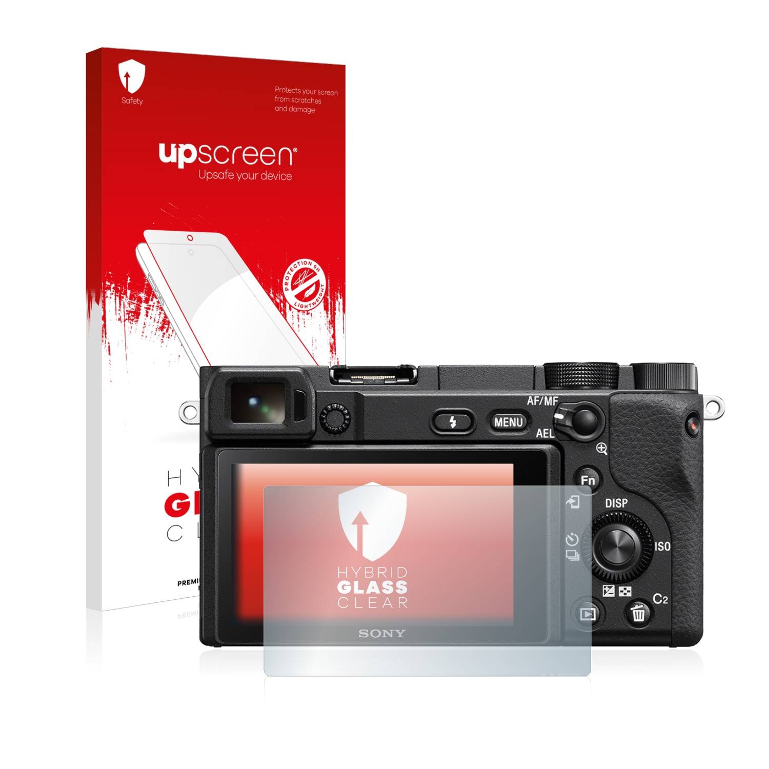upscreen Flexible Schutz Glas Folie für Sony Alpha 6100 / 6100A Schutzglas 9H Hybridglas Klar