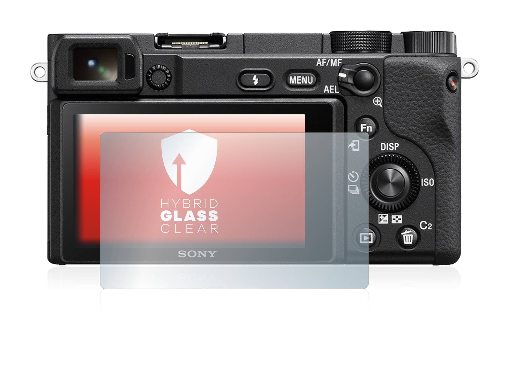 upscreen Flexible Schutz Glas Folie für Sony Alpha 6100 / 6100A Schutzglas 9H Hybridglas Klar