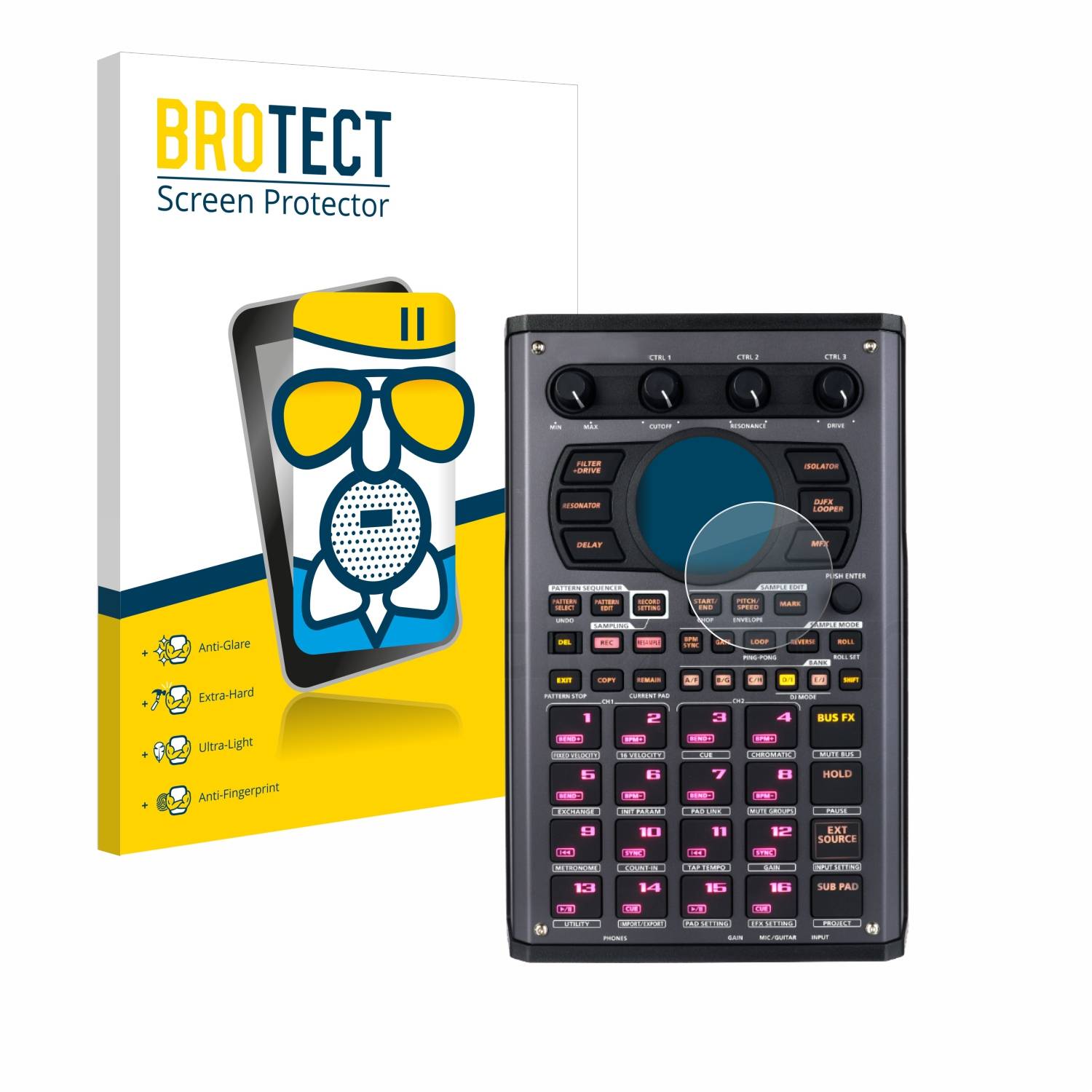 BROTECT AirGlass Flexible Schutz Glas Folie für Roland SP-404MKII Matt Entspiegelt