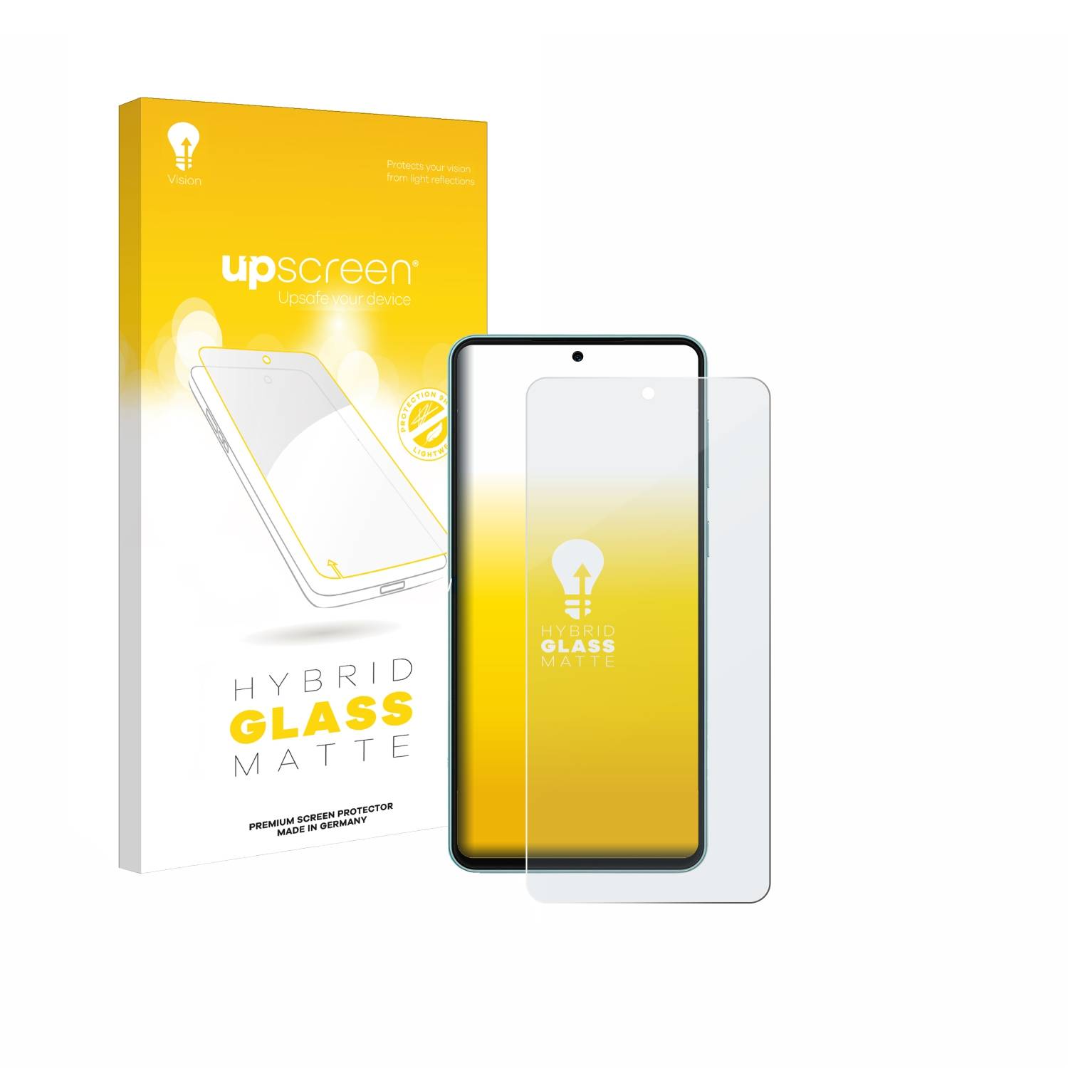 upscreen Hybrid Glas Matt Schutz-Folie für Samsung Galaxy M55