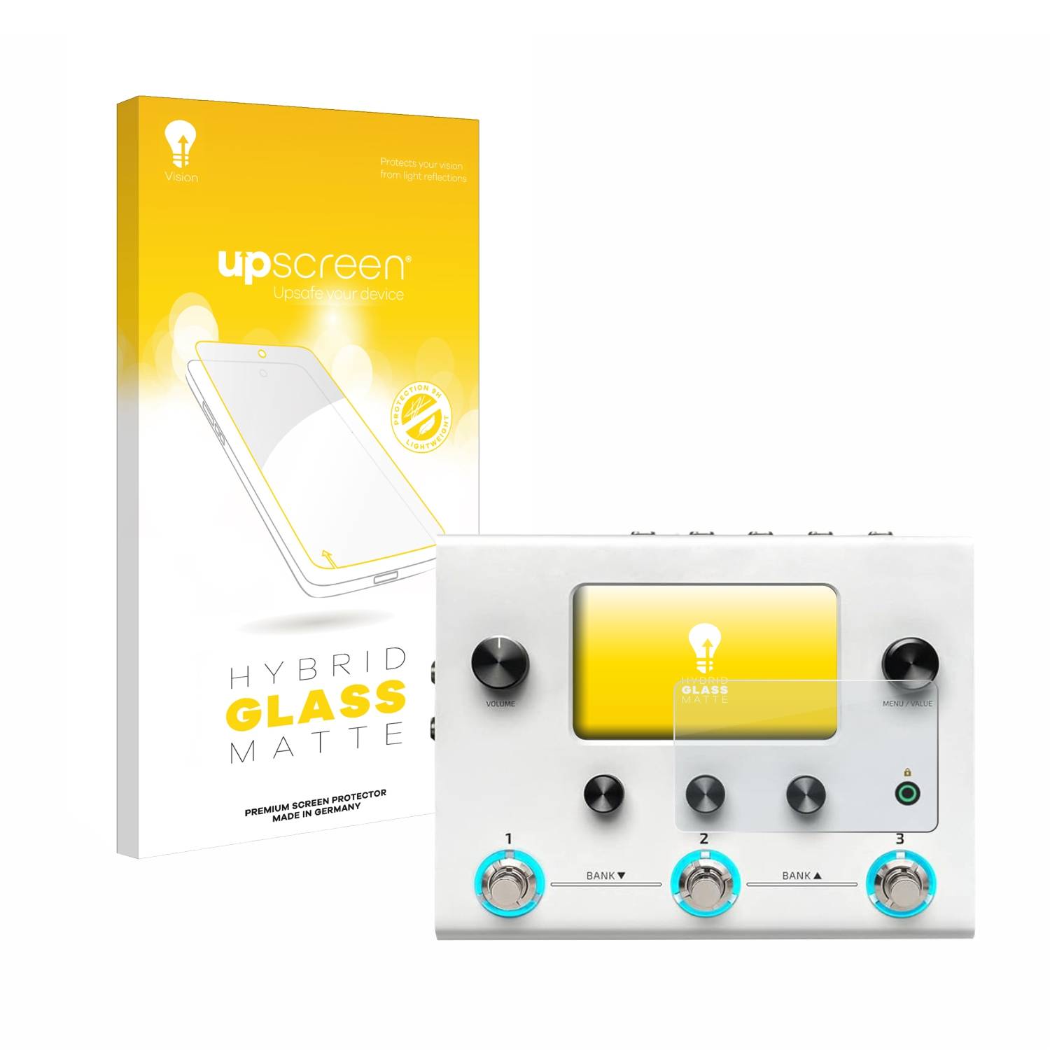 upscreen Flexible Schutz Glas Folie für Hotone Ampero II Stomp Schutzglas 9H Hybridglas Matt Entspiegelt