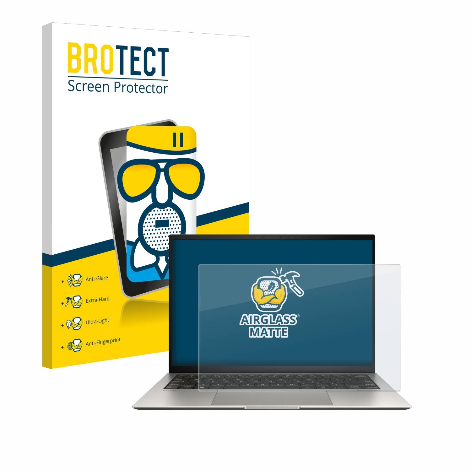 BROTECT AirGlass Matt Glas Schutz Folie für ASUS ZenBook S 13 OLED UX5304