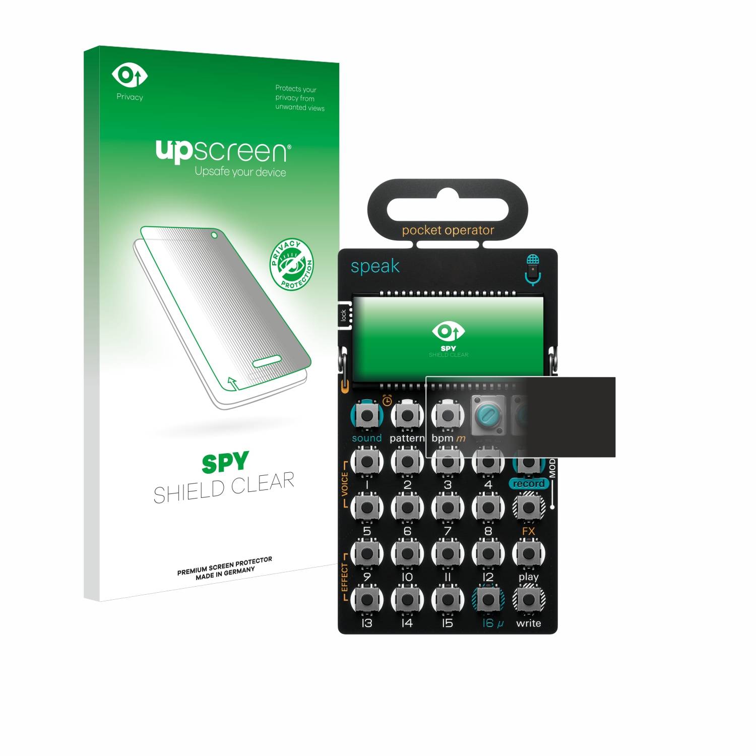 upscreen Spy Shield Sichtschutz-Folie für Teenage Engineering PO-35 speak