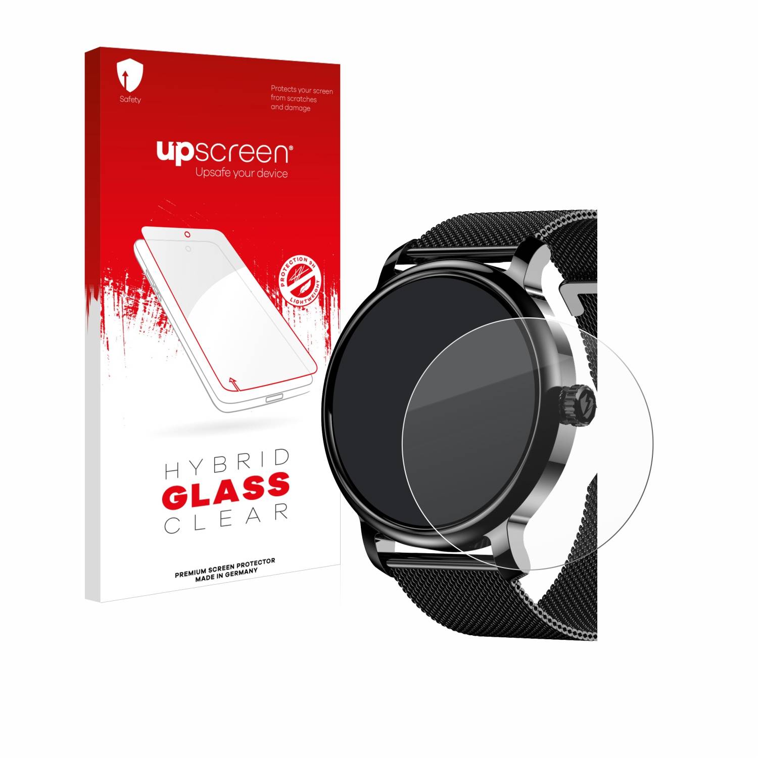 upscreen Flexible Schutz Glas Folie für Lemfo LF35 1.43" Schutzglas 9H Hybridglas Klar