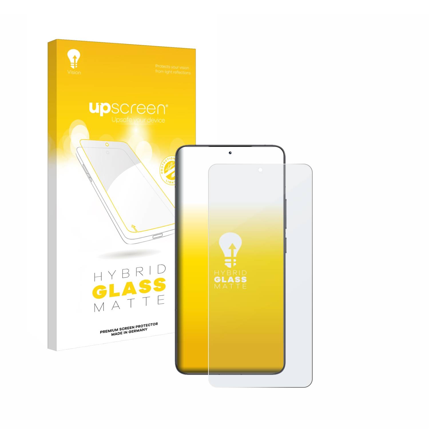 upscreen Hybrid Glas Matt Panzer-Folie für Xiaomi Poco F6 Pro