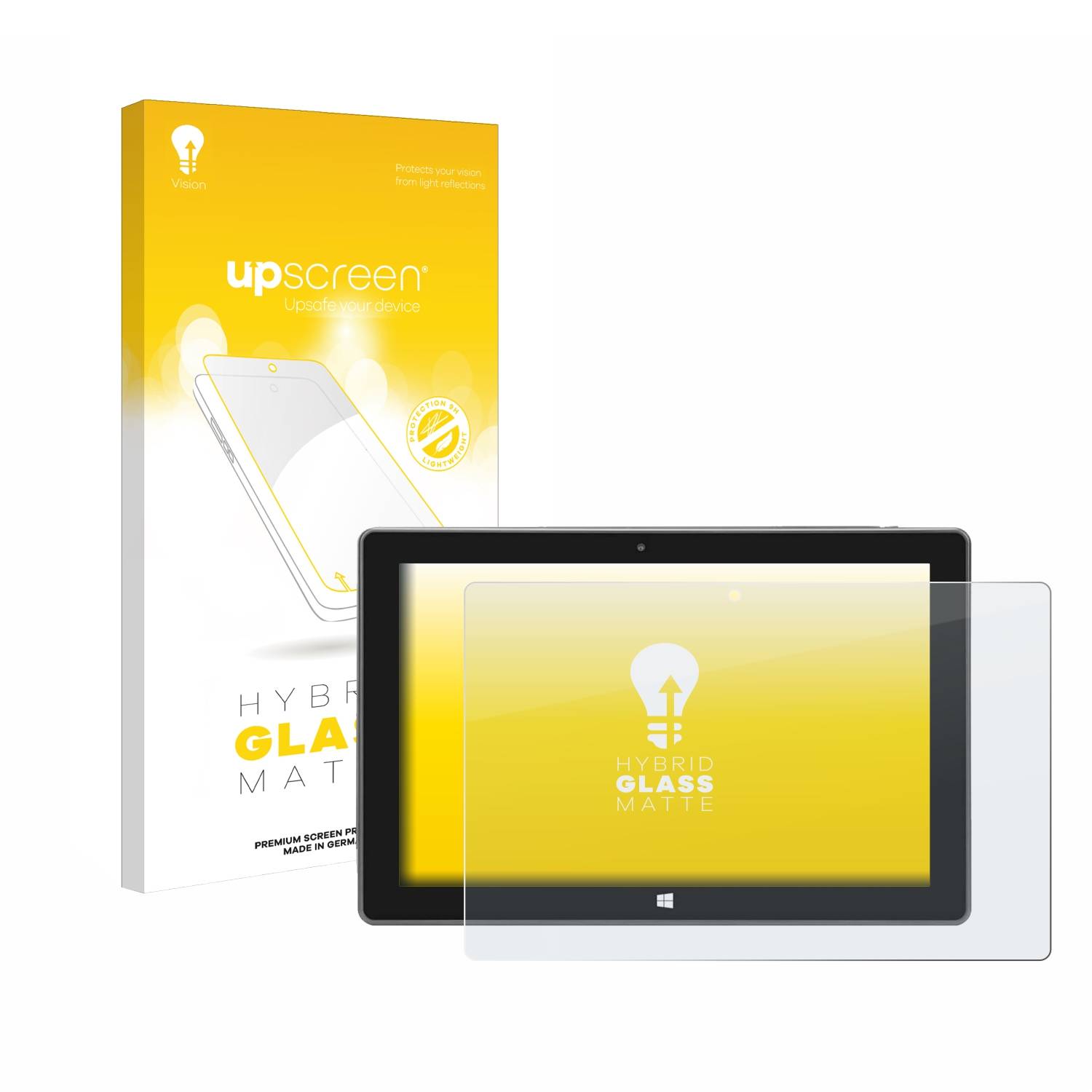 upscreen Hybrid Glas Matt Panzer-Folie für SZTPS Tablet 10.1