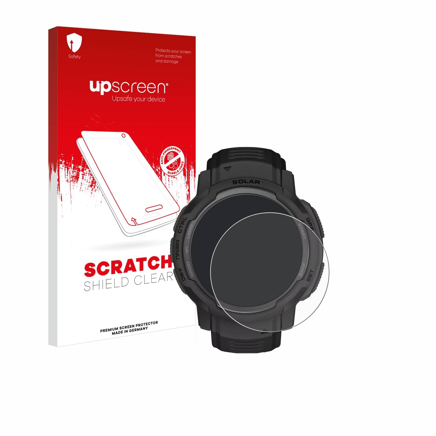upscreen Scratch Shield Schutzfolie für Garmin Instinct Crossover Solar