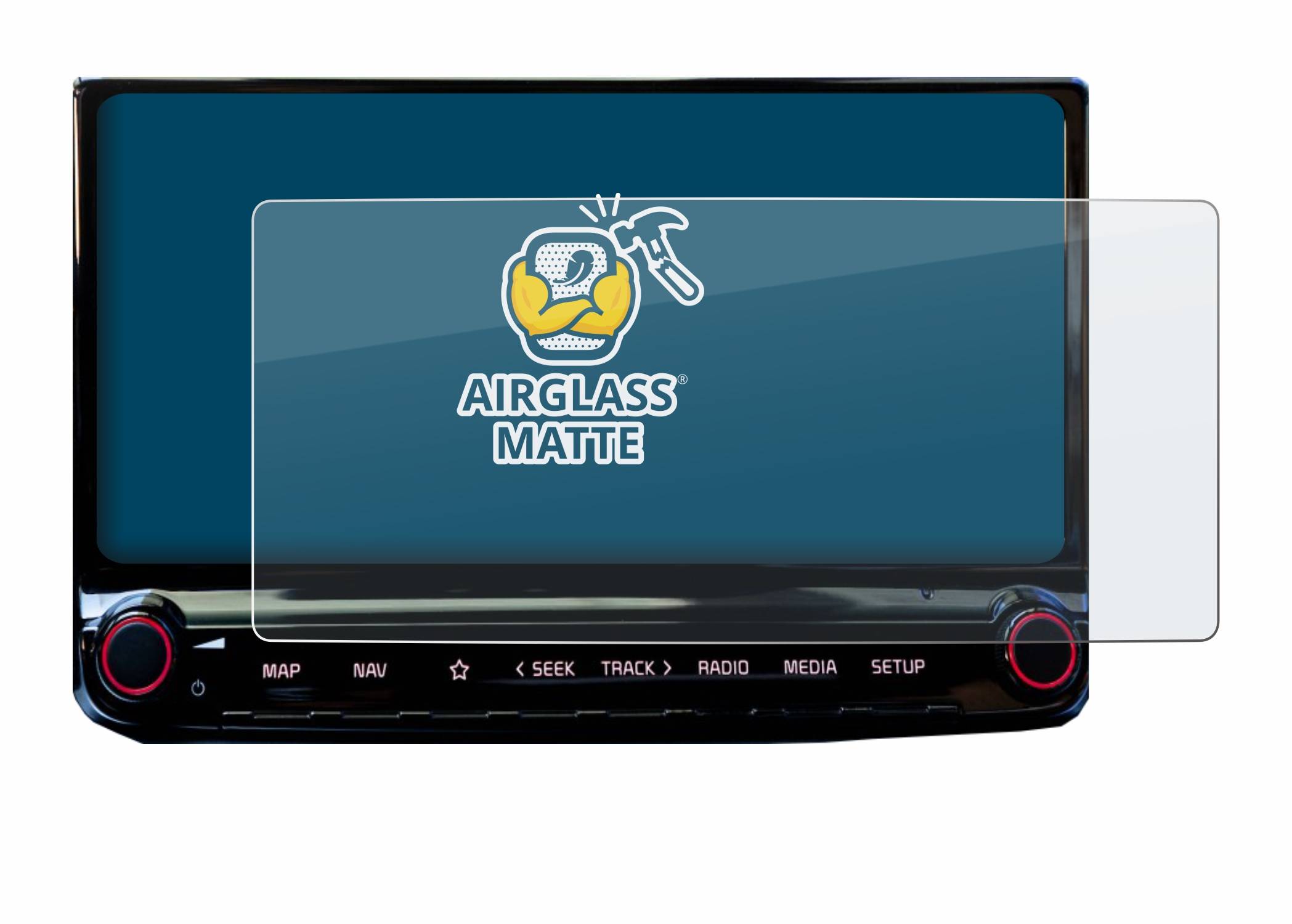 BROTECT AirGlass Matt Glas Panzer Folie für Kia Ceed 2022 Infotainment System 10.25