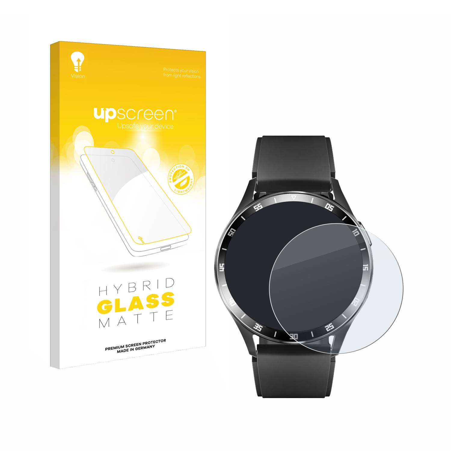 upscreen Hybrid Glas Matt Schutz-Folie für usogood Smartwatch 1.39