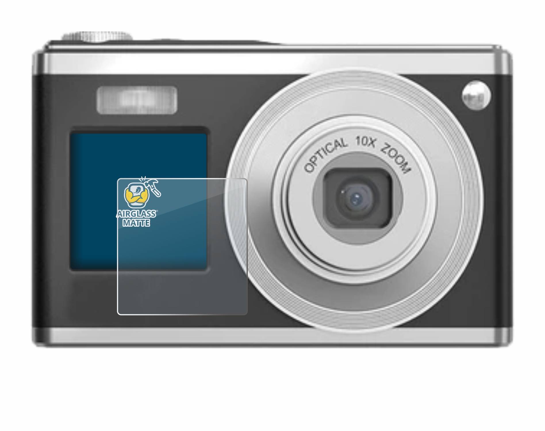 BROTECT AirGlass Matt Glas Panzer Folie für Rollei Compactline 10X (Vorderes Display)