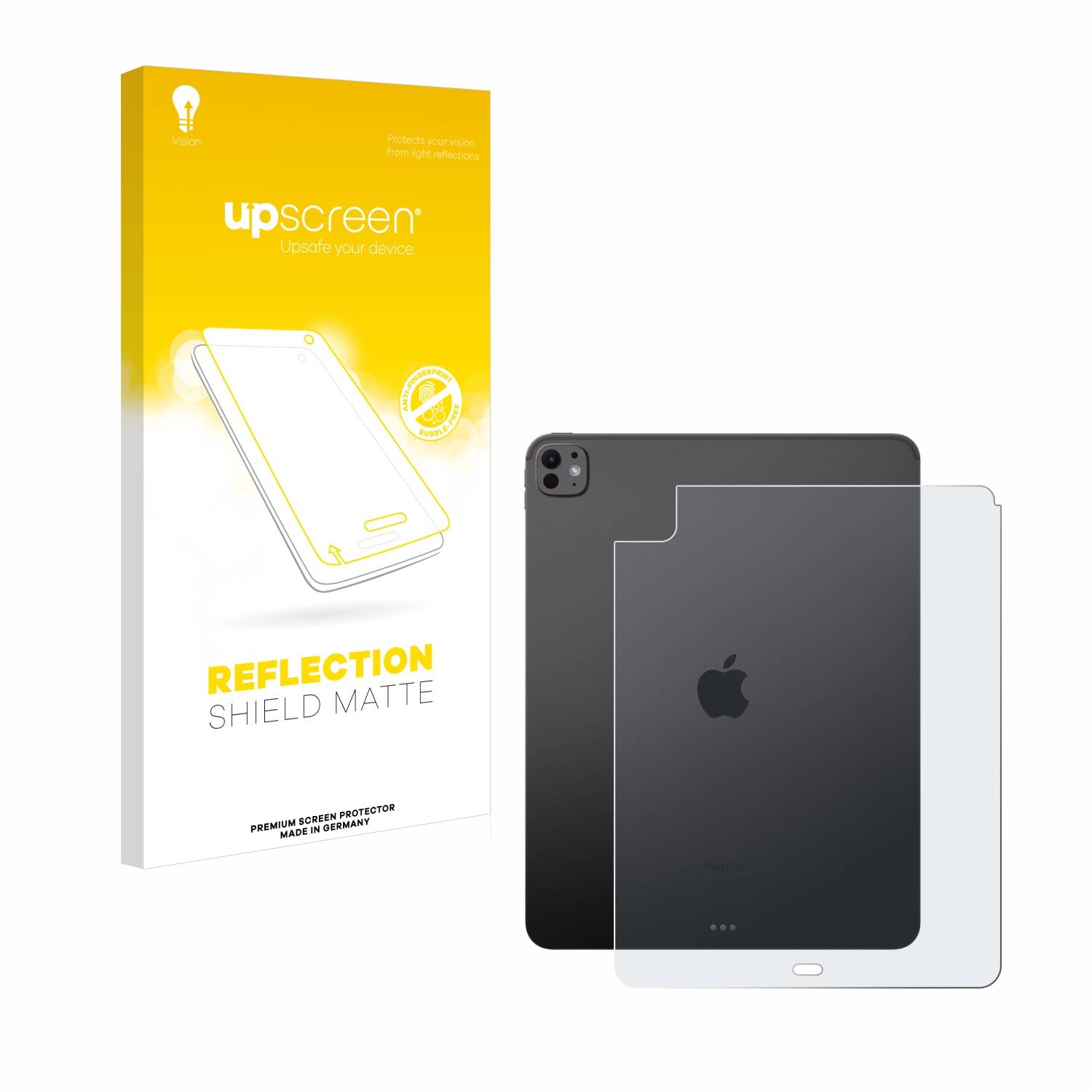 upscreen Reflection Shield Matt Schutzfolie für Apple iPad Pro 13 WiFi 2024 (Rückseite)