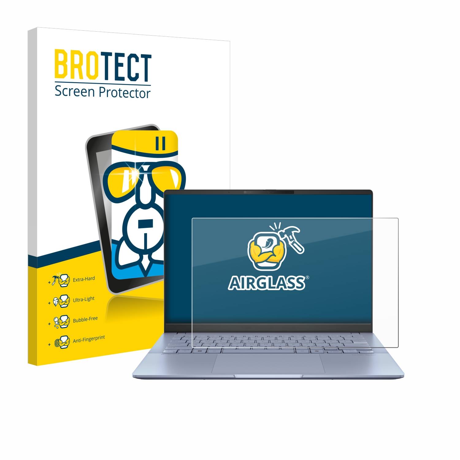 BROTECT AirGlass Glas Schutz-Folie für ASUS Vivobook S 14 OLED S5406 - Schutzglas
