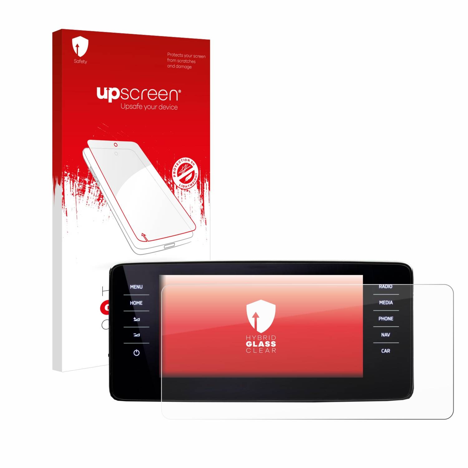 upscreen Hybrid Glas Panzer-Folie für Skoda Kamiq 2021