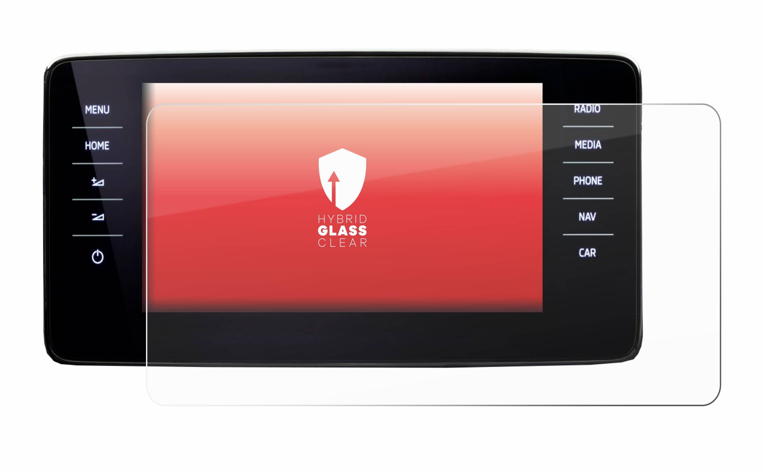 upscreen Hybrid Glas Panzer-Folie für Skoda Kamiq 2021
