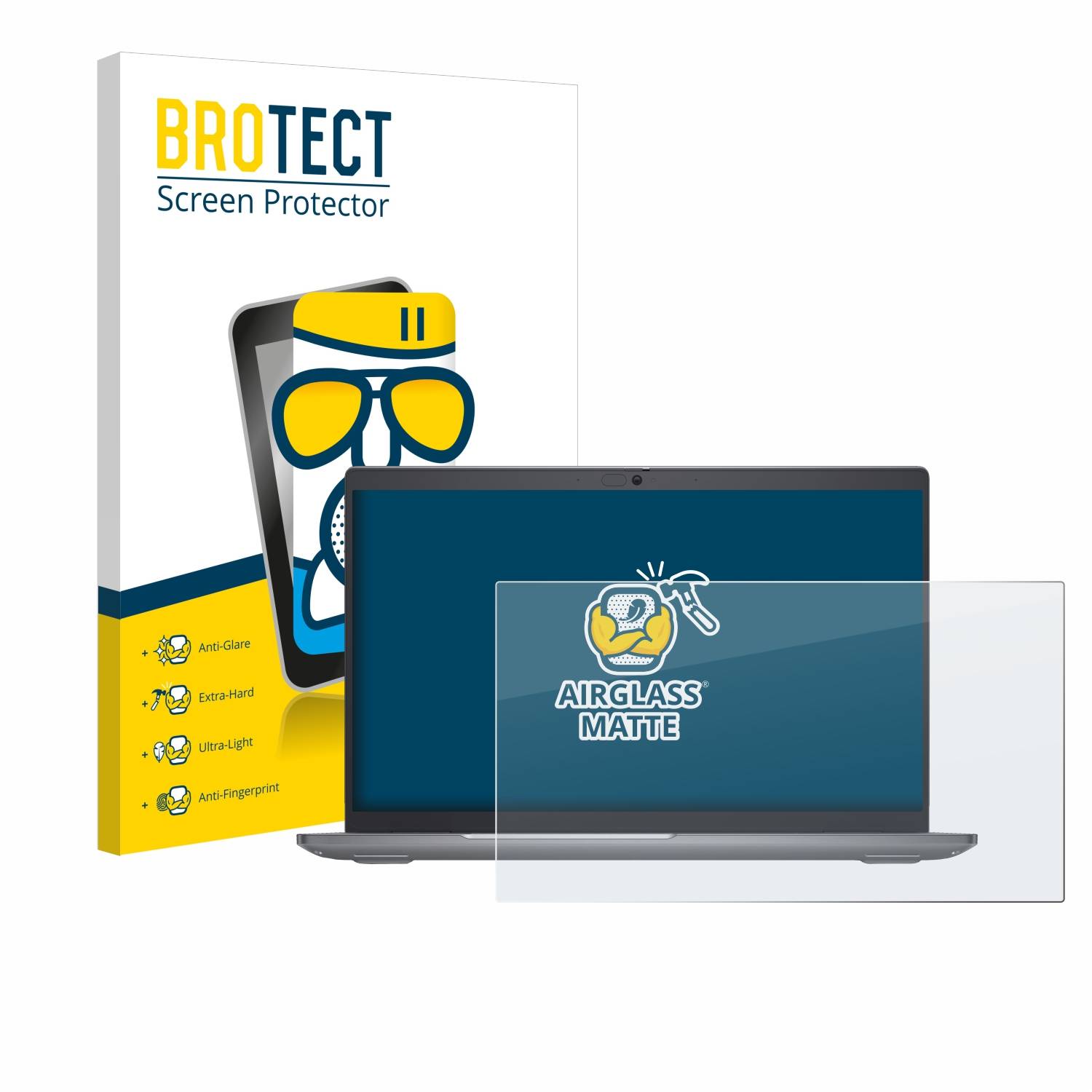 BROTECT AirGlass Flexible Schutz Glas Folie für Dell Latitude 5550 Laptop Matt Entspiegelt