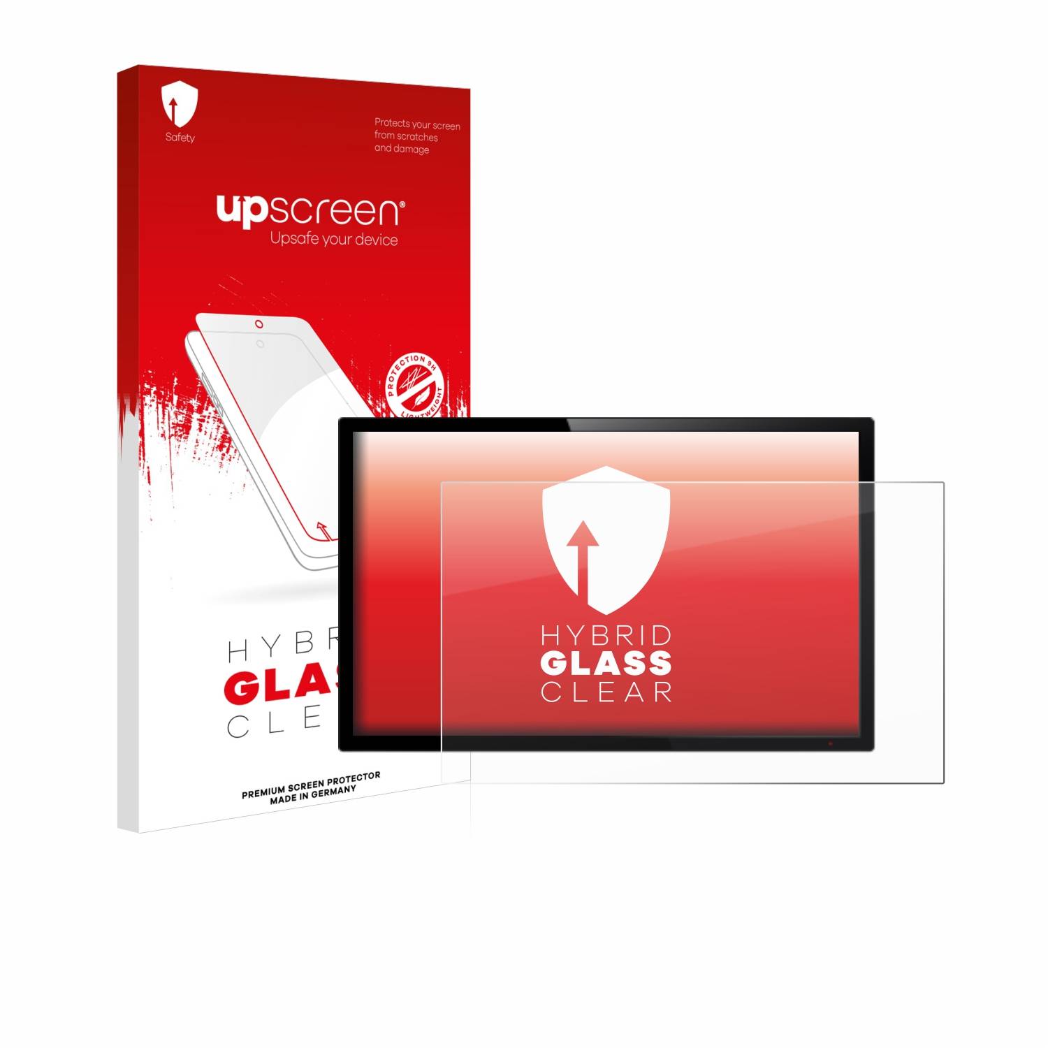 upscreen Hybrid Glas Schutz-Folie für Touch-Panel PCs mit 21.5 Zoll Displays [477 mm x 268 mm, 16:9]