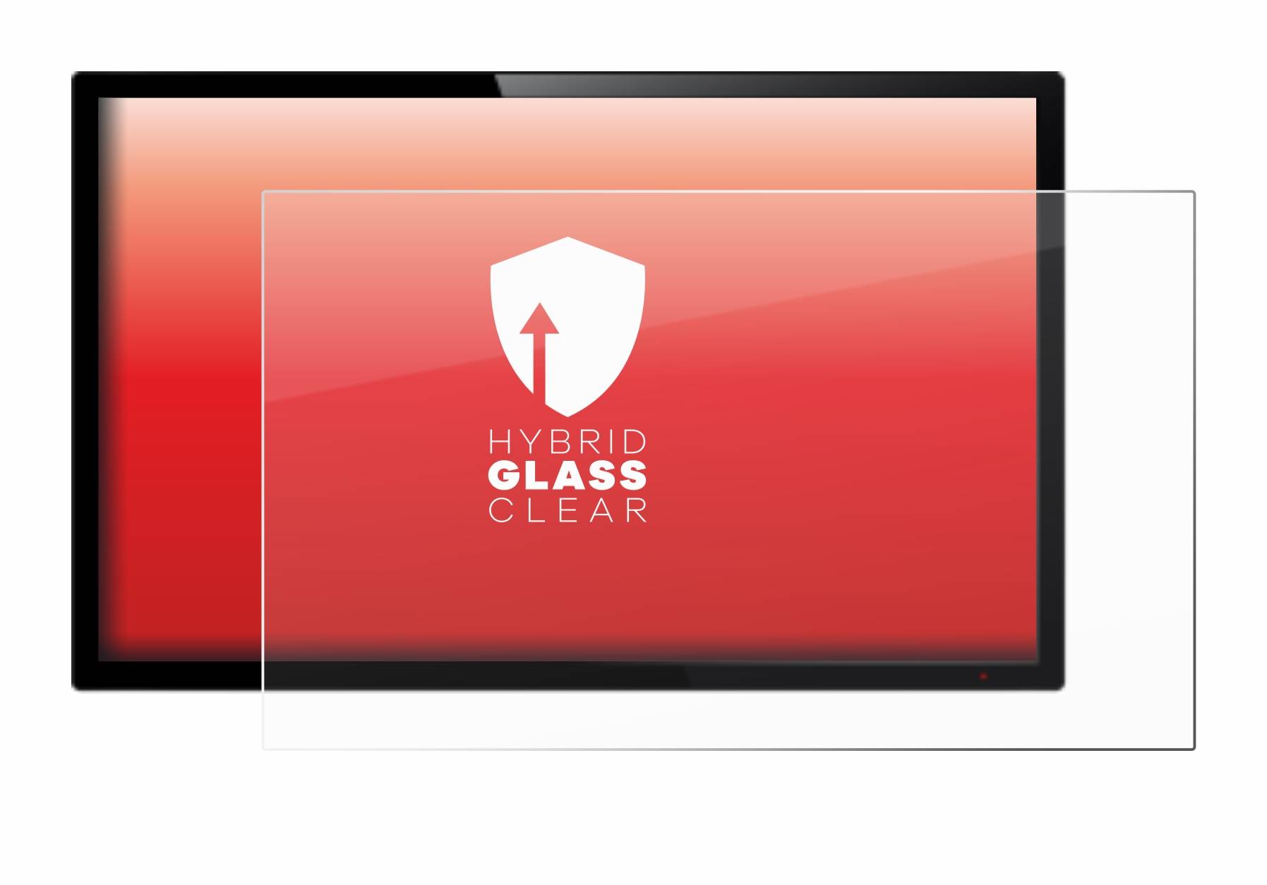 upscreen Hybrid Glas Schutz-Folie für Touch-Panel PCs mit 21.5 Zoll Displays [477 mm x 268 mm, 16:9]