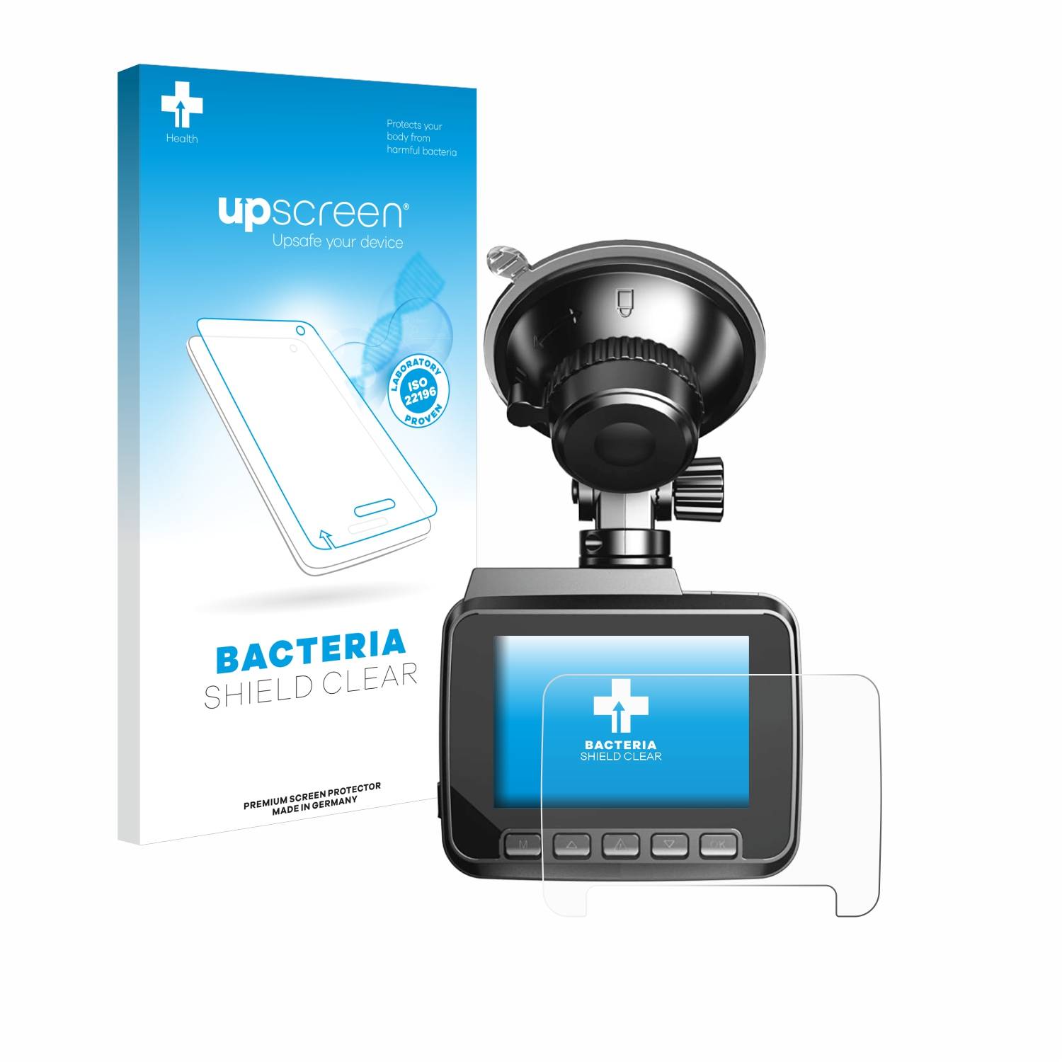 upscreen Bacteria Shield Schutzfolie für Azdome IT-G63D - Antibakteriell