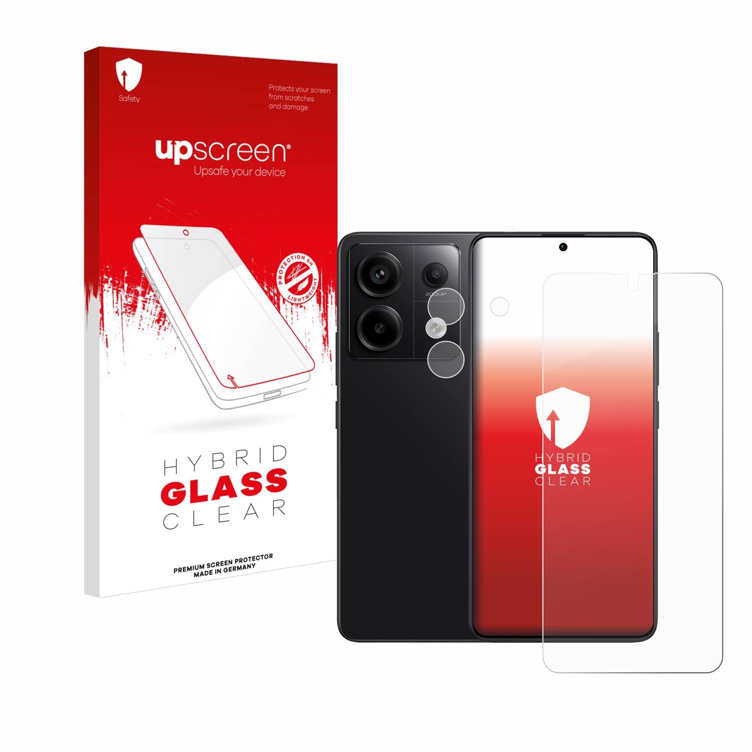 upscreen Hybrid Glas Schutz-Folie für Xiaomi Redmi Note 13 Pro 5G (Display+Kamera)