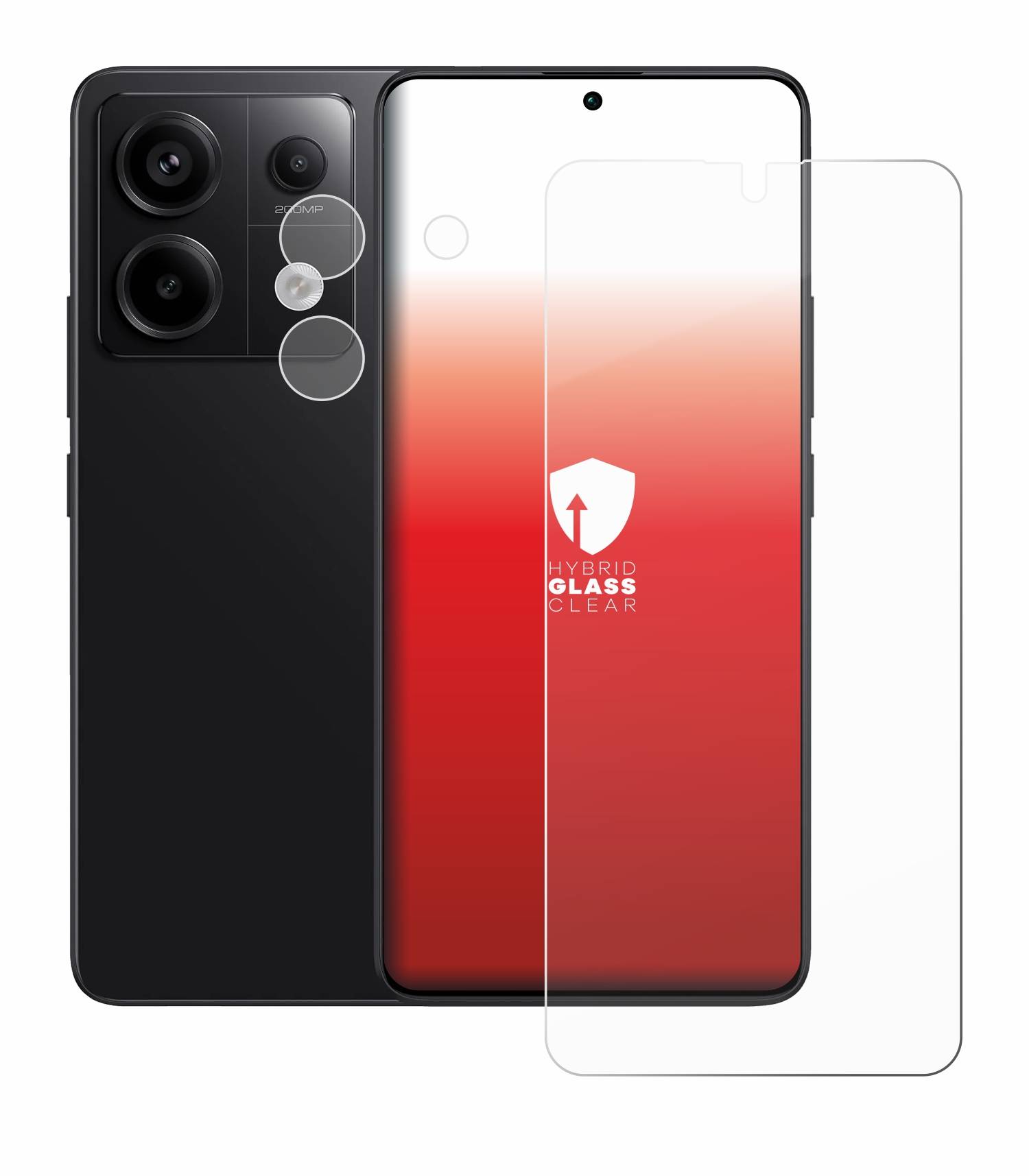 upscreen Hybrid Glas Schutz-Folie für Xiaomi Redmi Note 13 Pro 5G (Display+Kamera)