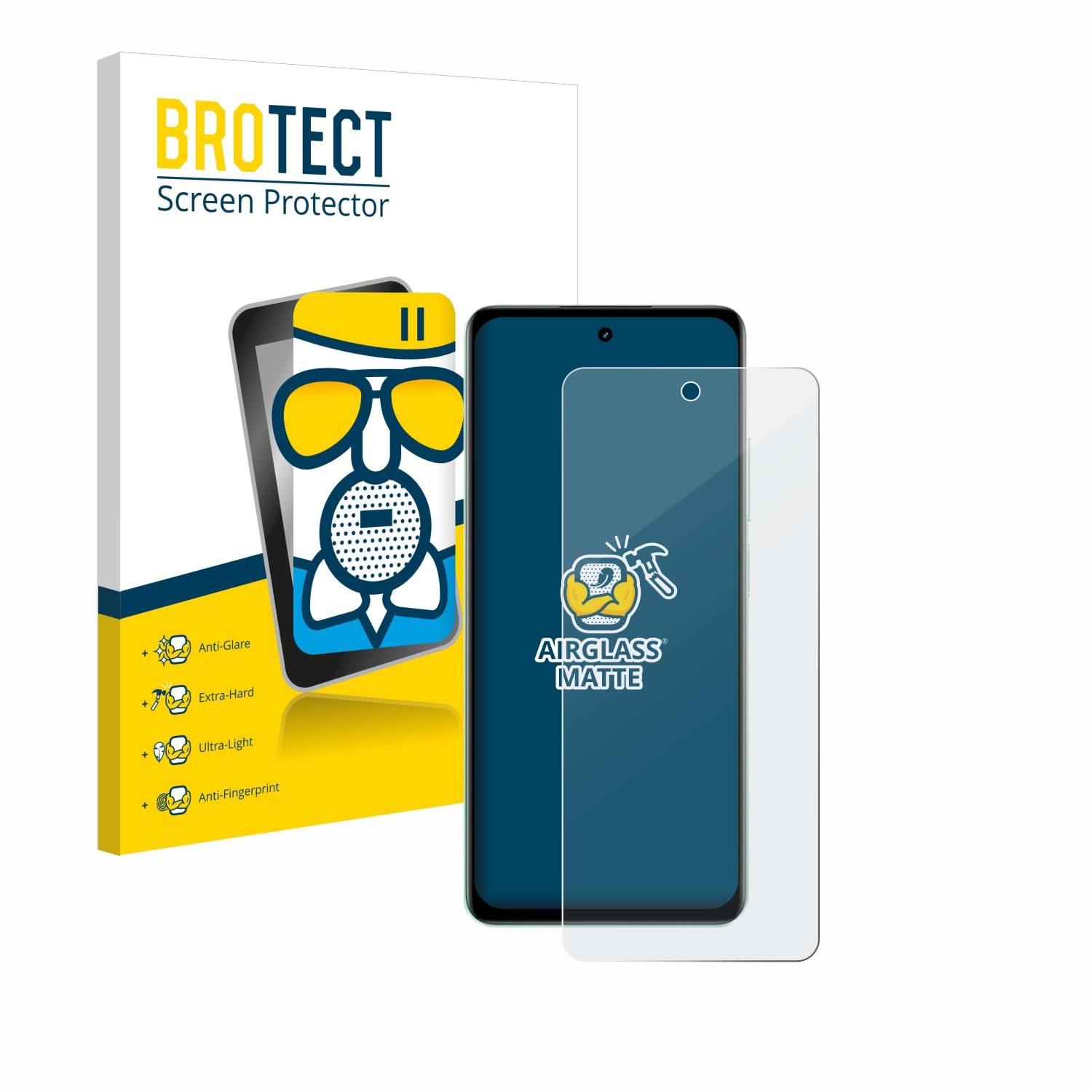 BROTECT AirGlass Flexible Schutz Glas Folie für realme C67 Matt Entspiegelt