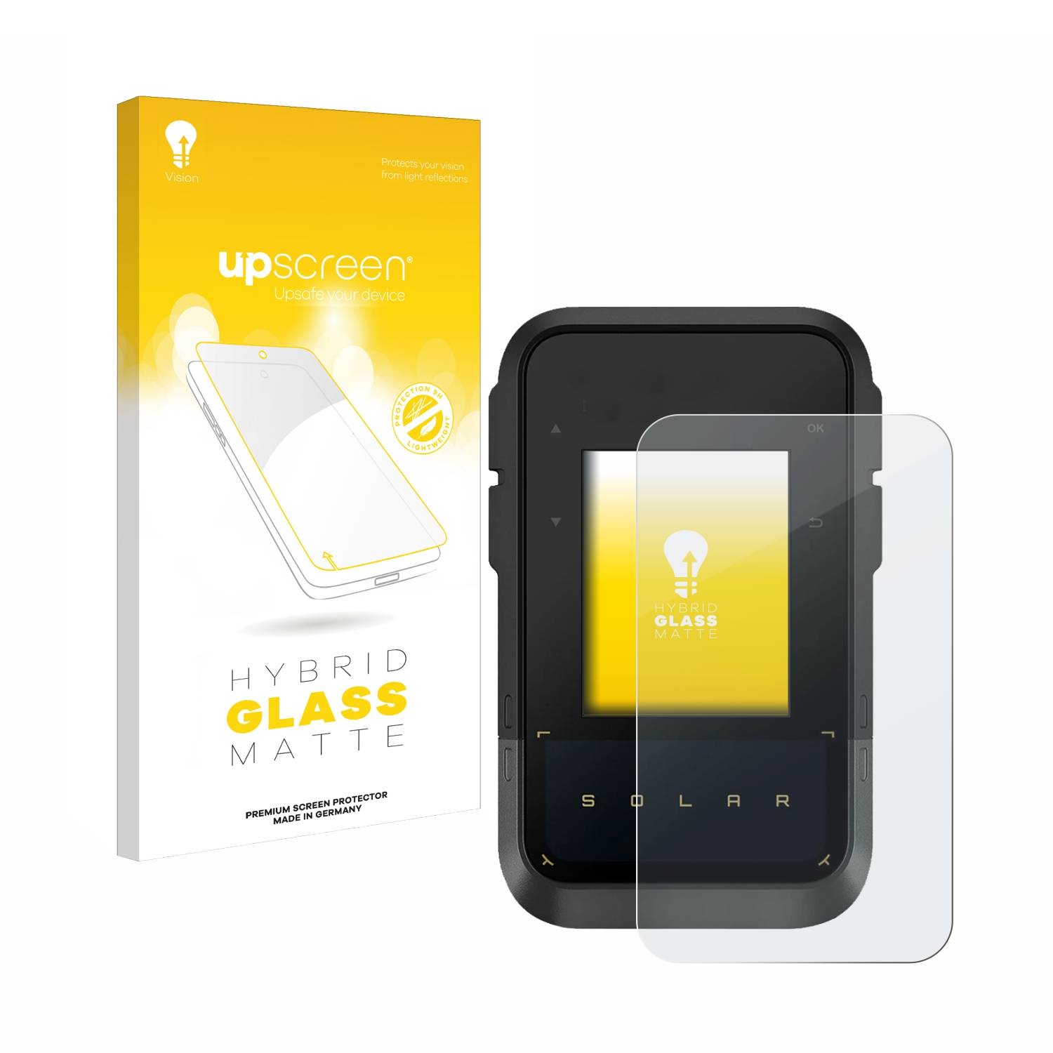 upscreen Hybrid Glas Matt Schutz-Folie für Garmin eTrex Solar