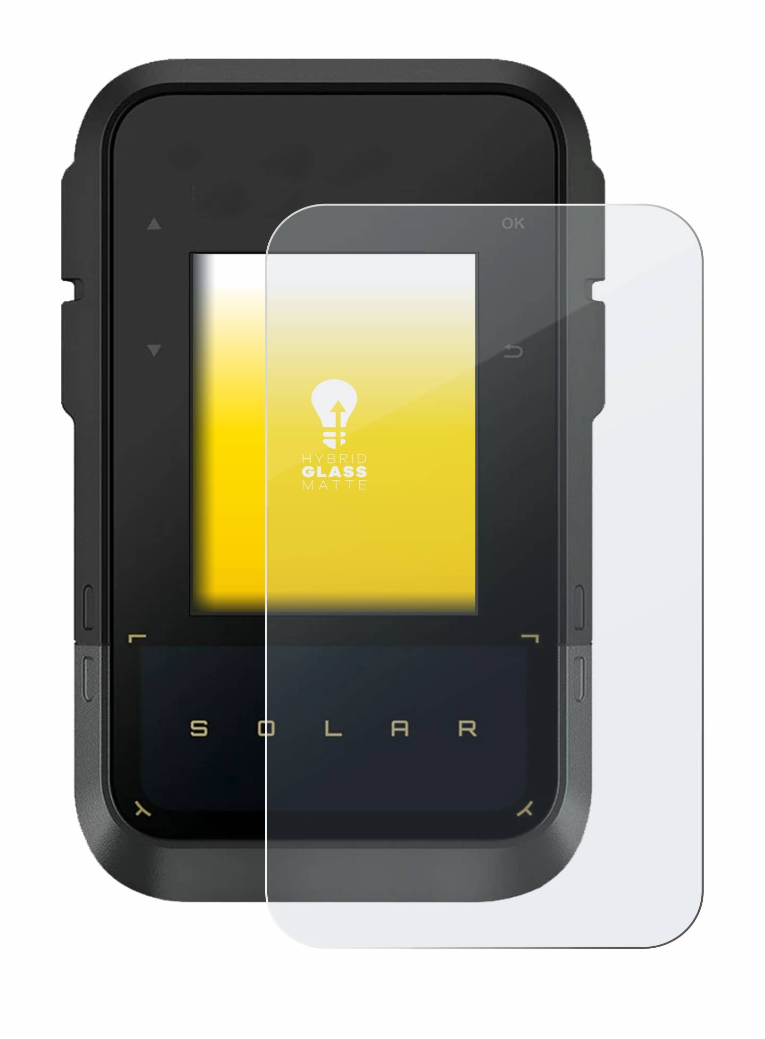 upscreen Hybrid Glas Matt Schutz-Folie für Garmin eTrex Solar