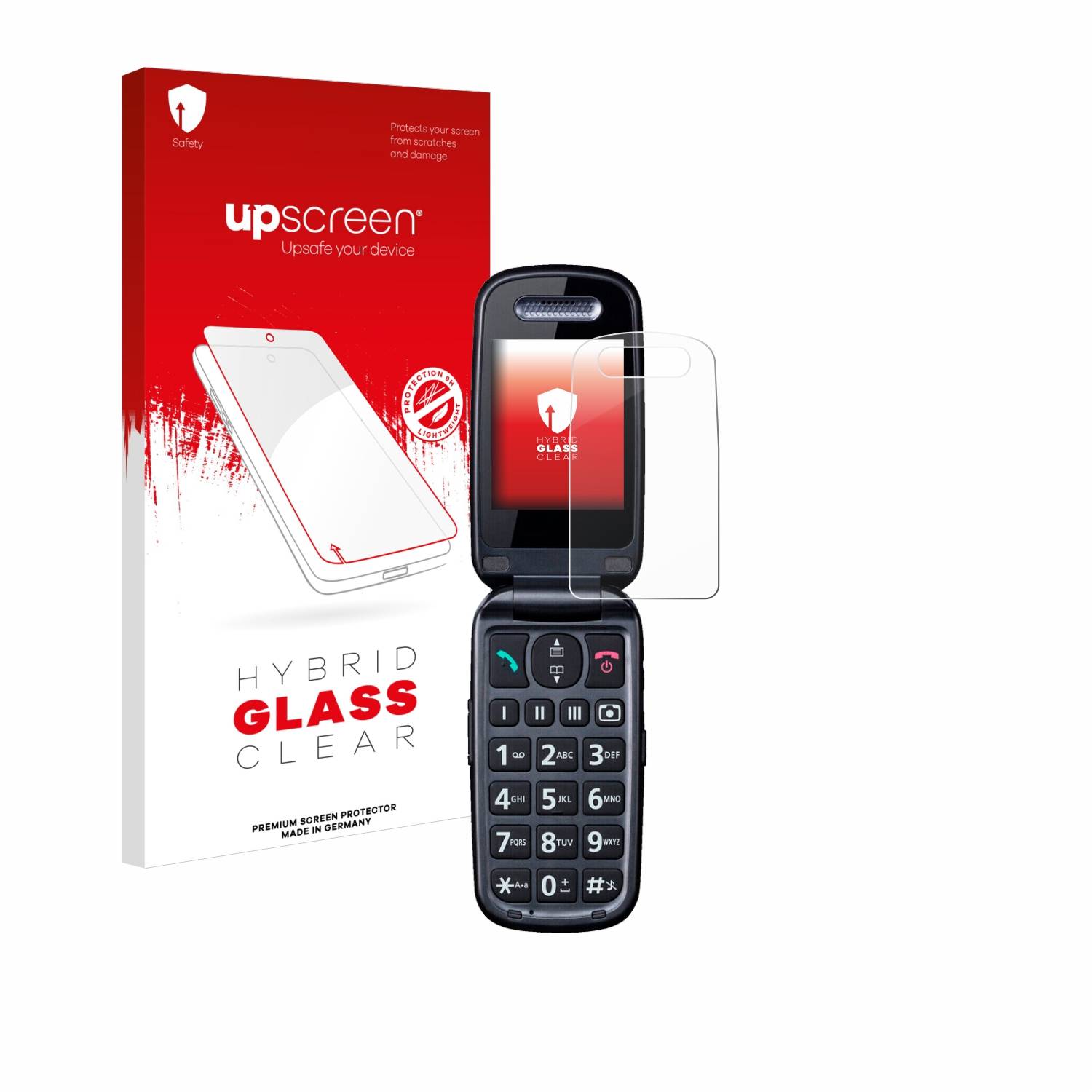upscreen Hybrid Glas Schutz-Folie für Panasonic KX-TU466