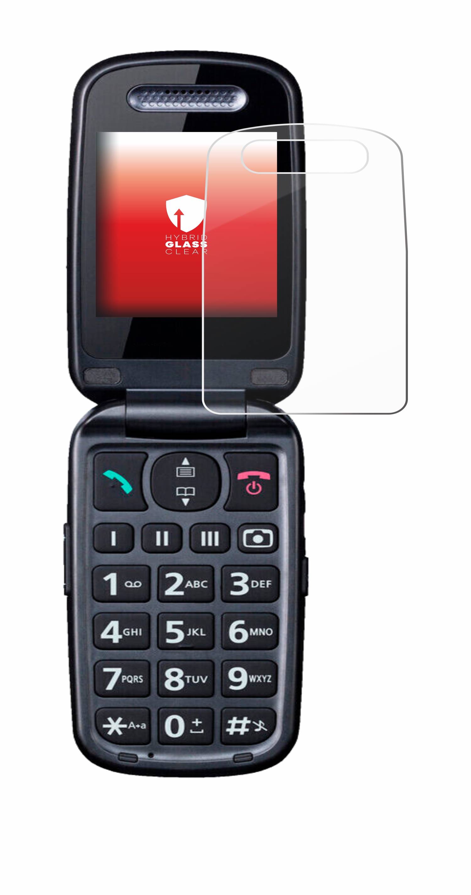 upscreen Hybrid Glas Schutz-Folie für Panasonic KX-TU466