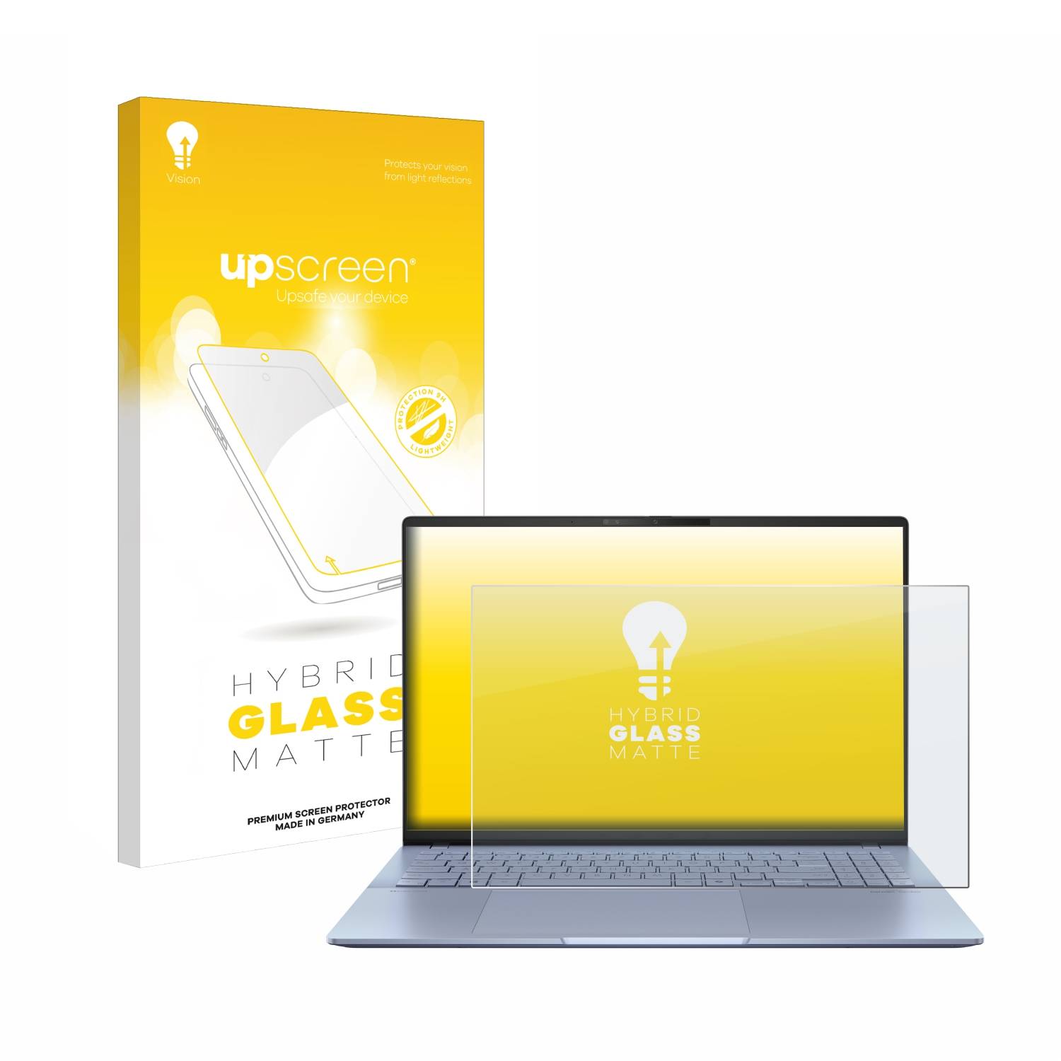 upscreen Hybrid Glas Matt Schutz-Folie für ASUS Vivobook S 16 OLED S5606