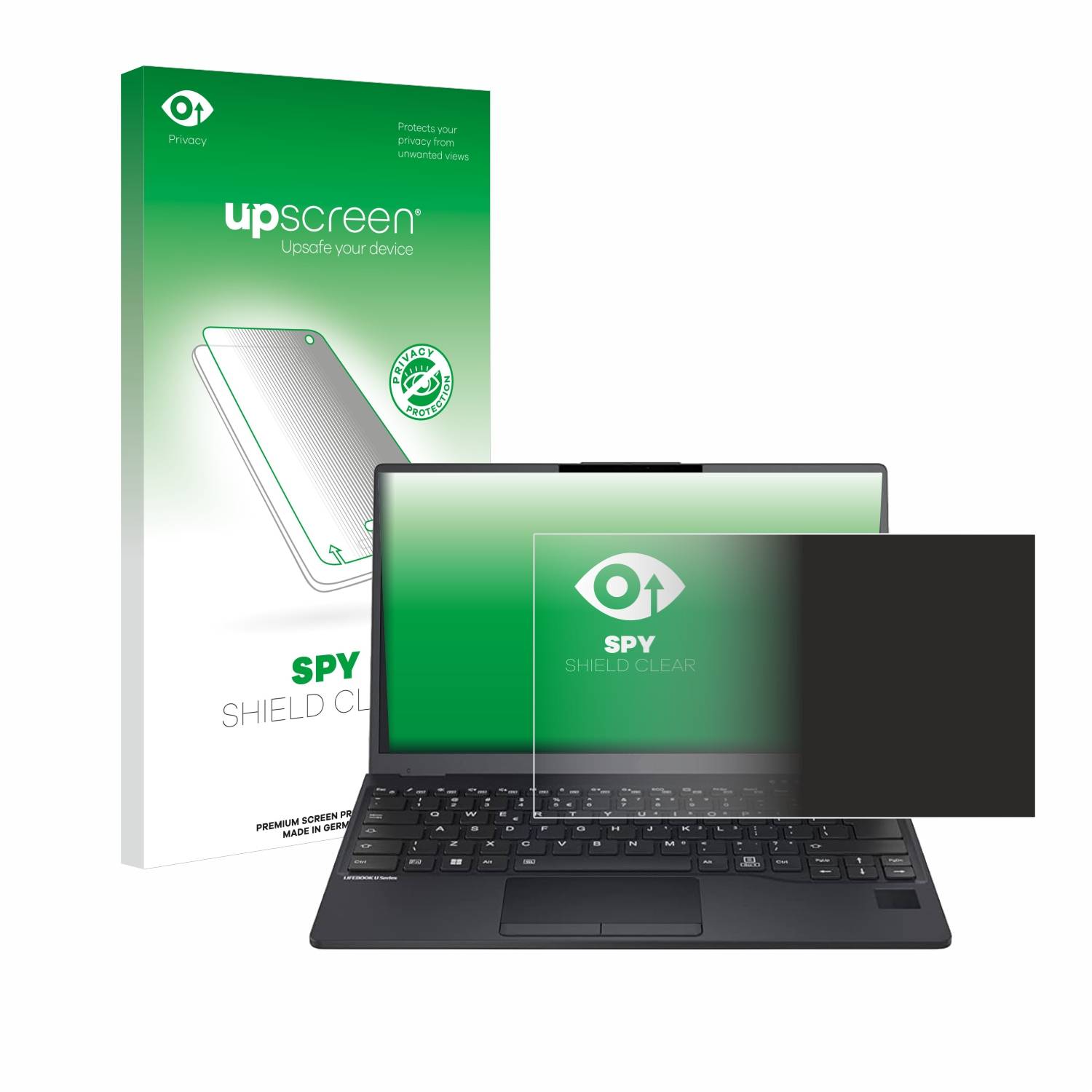 upscreen Blickschutzfolie für Fujitsu Lifebook U9312 Anti-Spy Privacy Blaulichtschutz Sichtschutzfolie